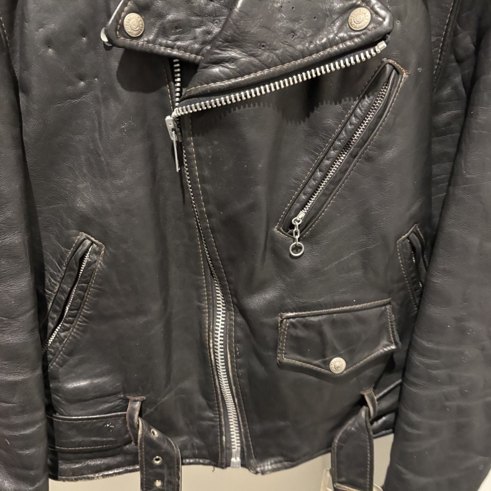 Schott × Vintage Vintage Schott Perfecto 618 Steer Hide Leather Jacket 40 Size US M / EU 48-50 / 2 - 7 Thumbnail
