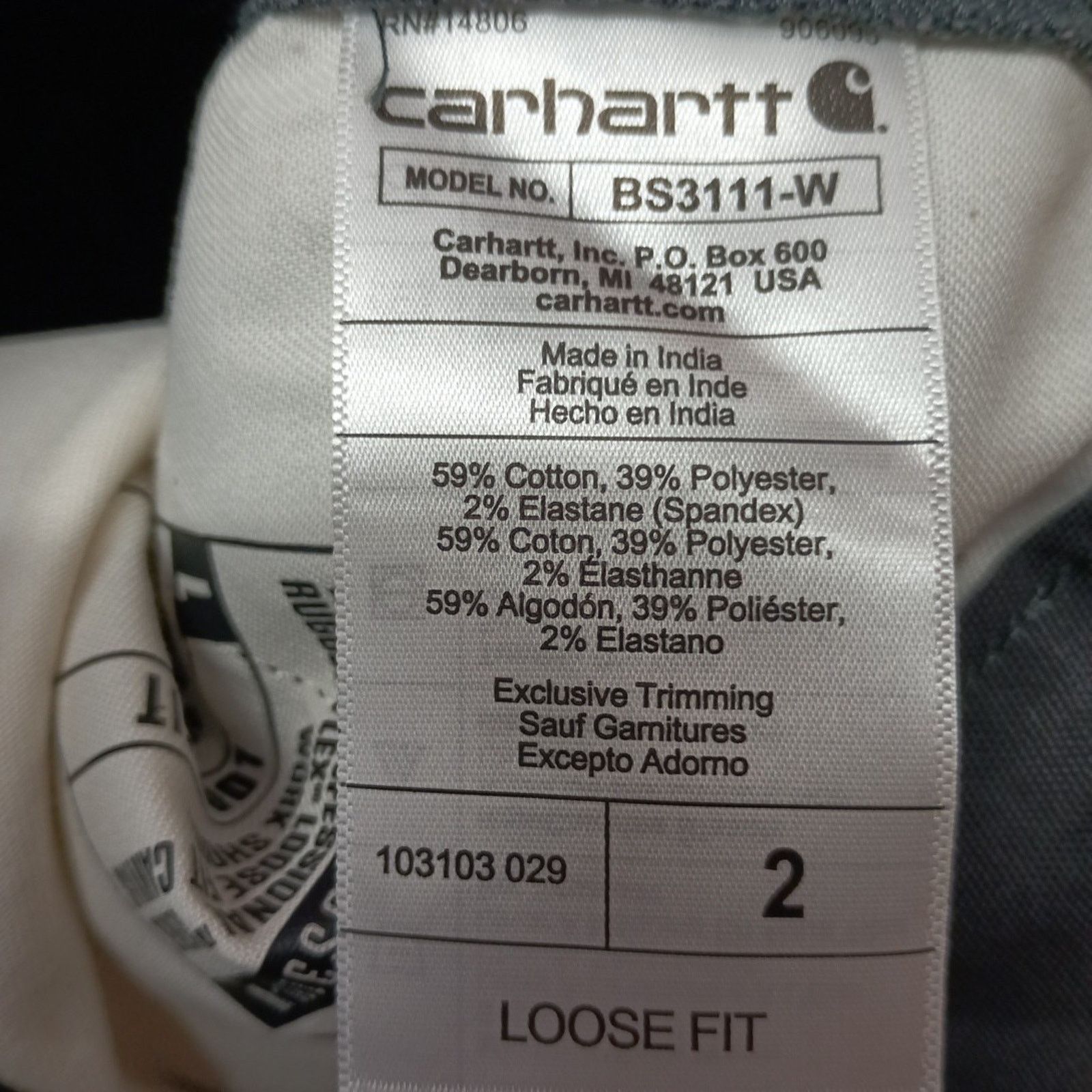 Carhartt Carhartt Women's Canvas Work Shorts Gray Loose Fit Size 2 Size 26" / US 2 / IT 38 - 3 Thumbnail