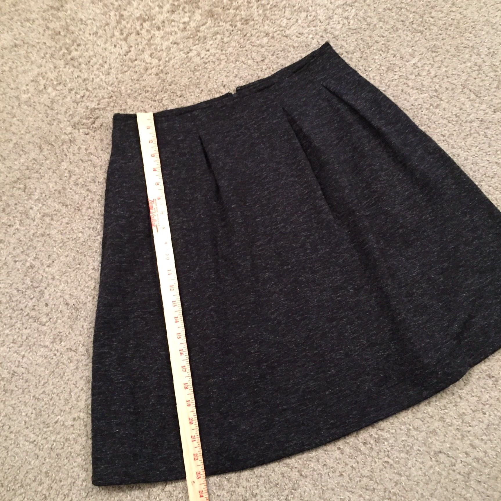 Lands' End Lands' End Skirt Women Knee Length Regular Size 8 Gray Pleated Pockets Flare[Zip] Size 30" / US 8 / IT 44 - 4 Thumbnail