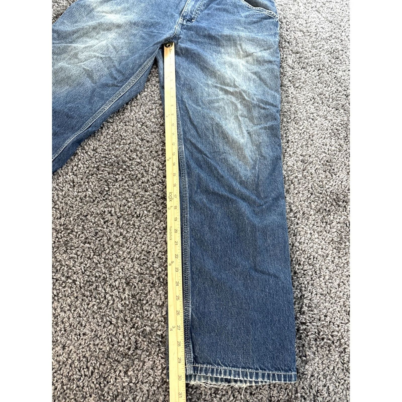 Gap VINTAGE Gap Jeans Carpenter Mens 34x30 Baggy Relaxed Distressed Denim Blue 34 Inseam 30 Wide-Leg Mens Size US 34 / EU 50 - 2 Thumbnail
