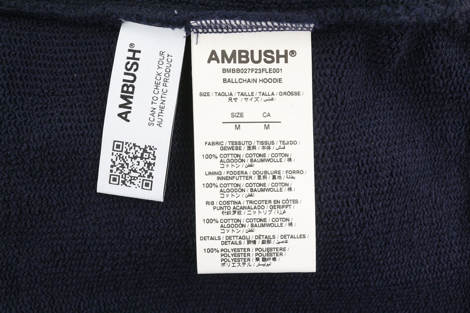 Ambush Design BALLCHAIN NAVY M Faded Kangaroo Pocket RRP1235 87771 Size US M / EU 48-50 / 2 - 7 Thumbnail