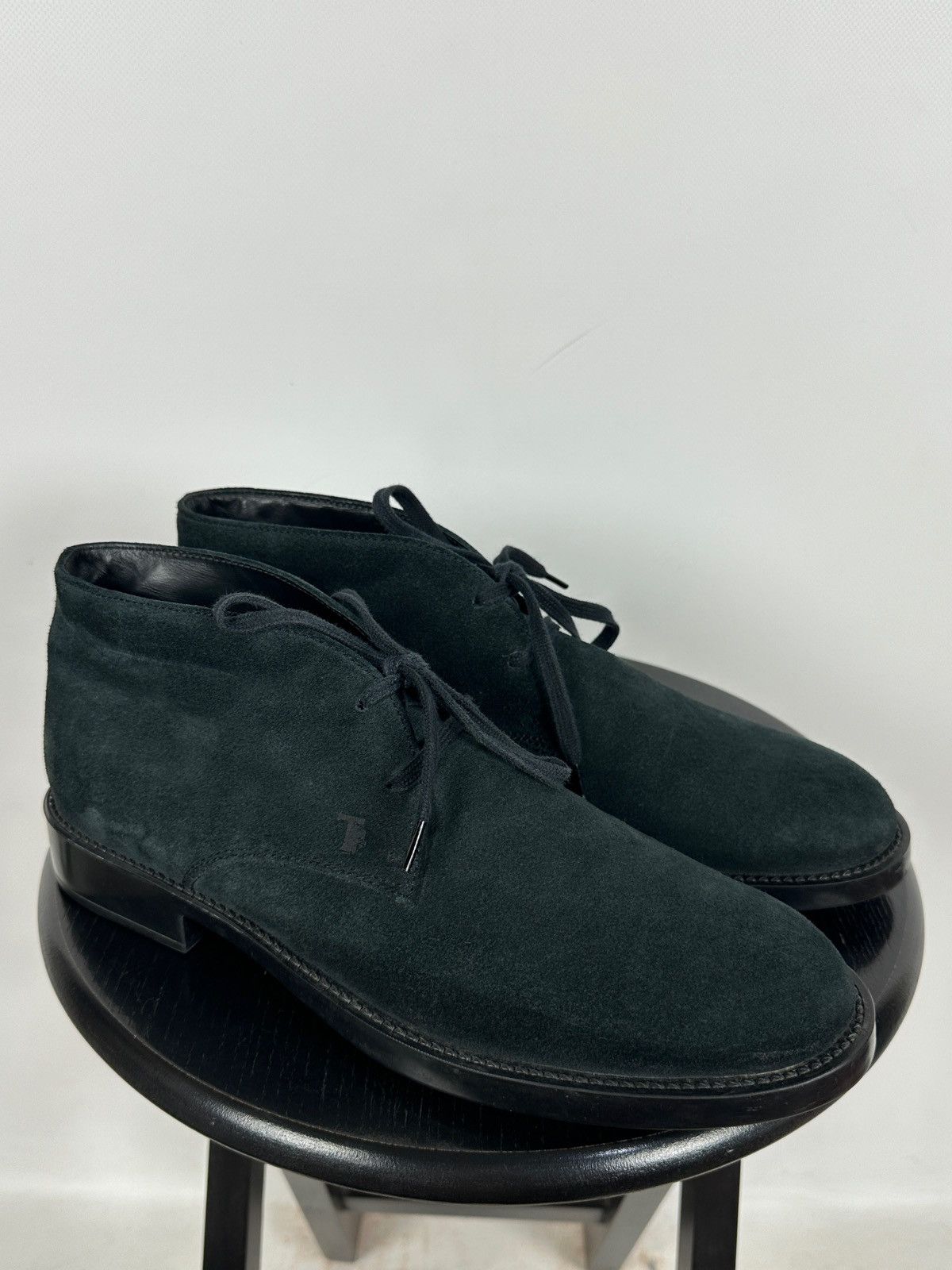Tod's Tod’s Blue Suede Ankle Desert Lace Up Boots Size US 9.5 / EU 42-43 - 1 Thumbnail