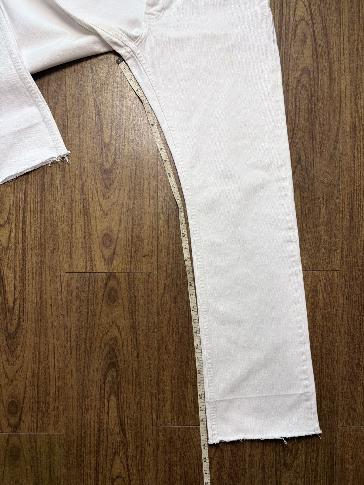 Helmut Lang FREE TAX! Vintage Raw Hem Boot Cut Contour Fit Jeans Size US 30 / EU 46 - 13 Thumbnail