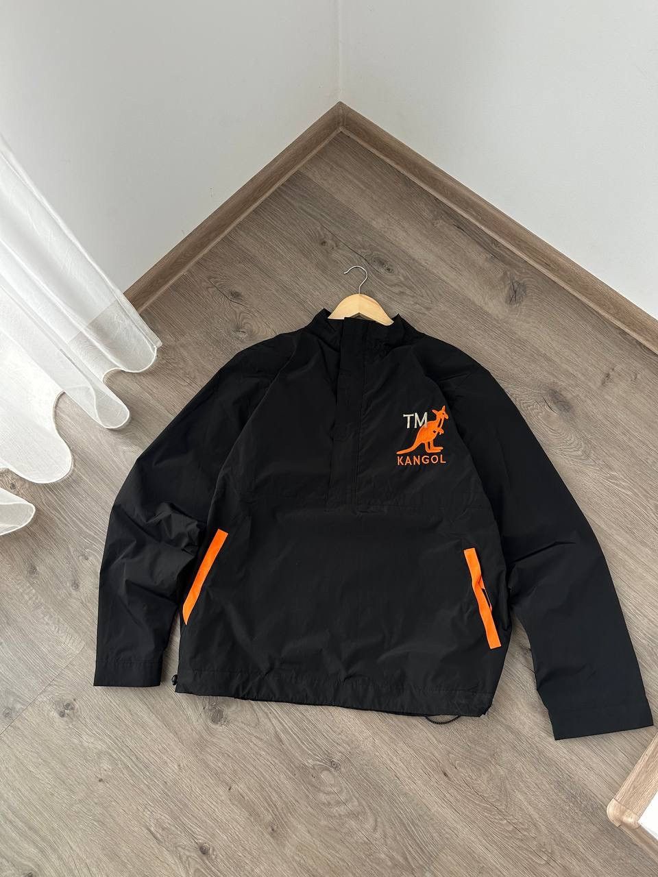 Kangol × Vintage Vintage Kangol Anorak Black Big Logo Jacket Size US M / EU 48-50 / 2 - 2 Thumbnail