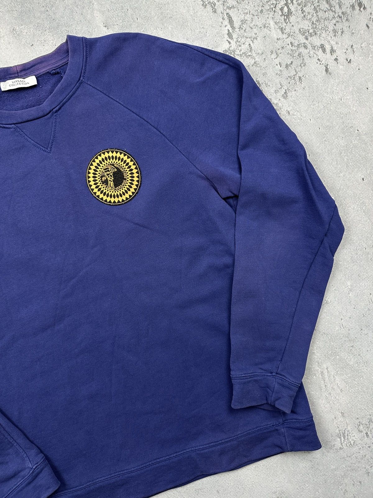 Versace Vintage Versace Blue Purple Sweatshirt Medusa Logo Crewneck Size US L / EU 52-54 / 3 - 4 Thumbnail
