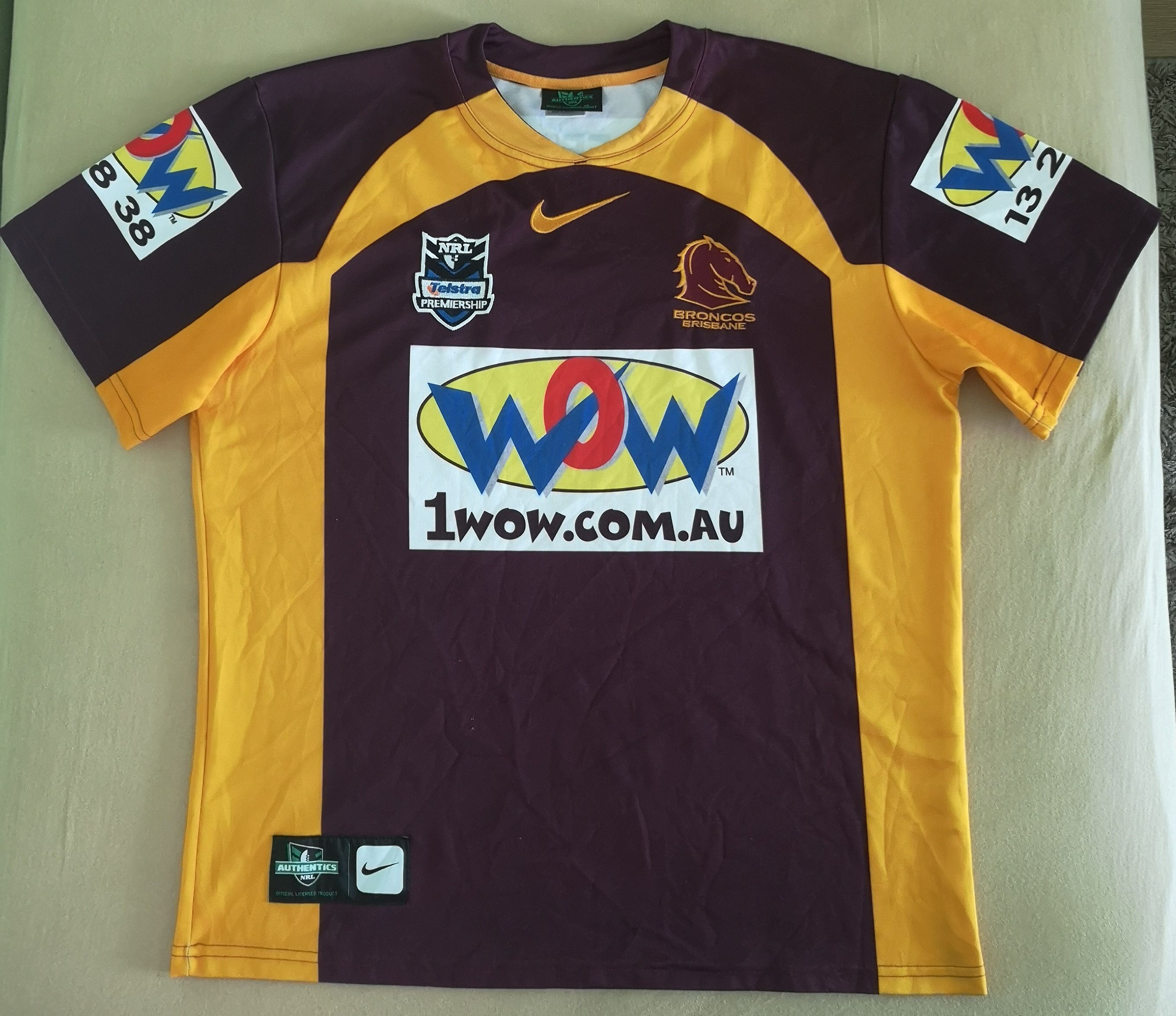 Nike Shirt Brisbane Broncos 2010 Rugby NRL Retro Vintage Size US XL / EU 56 / 4 - 1 Thumbnail