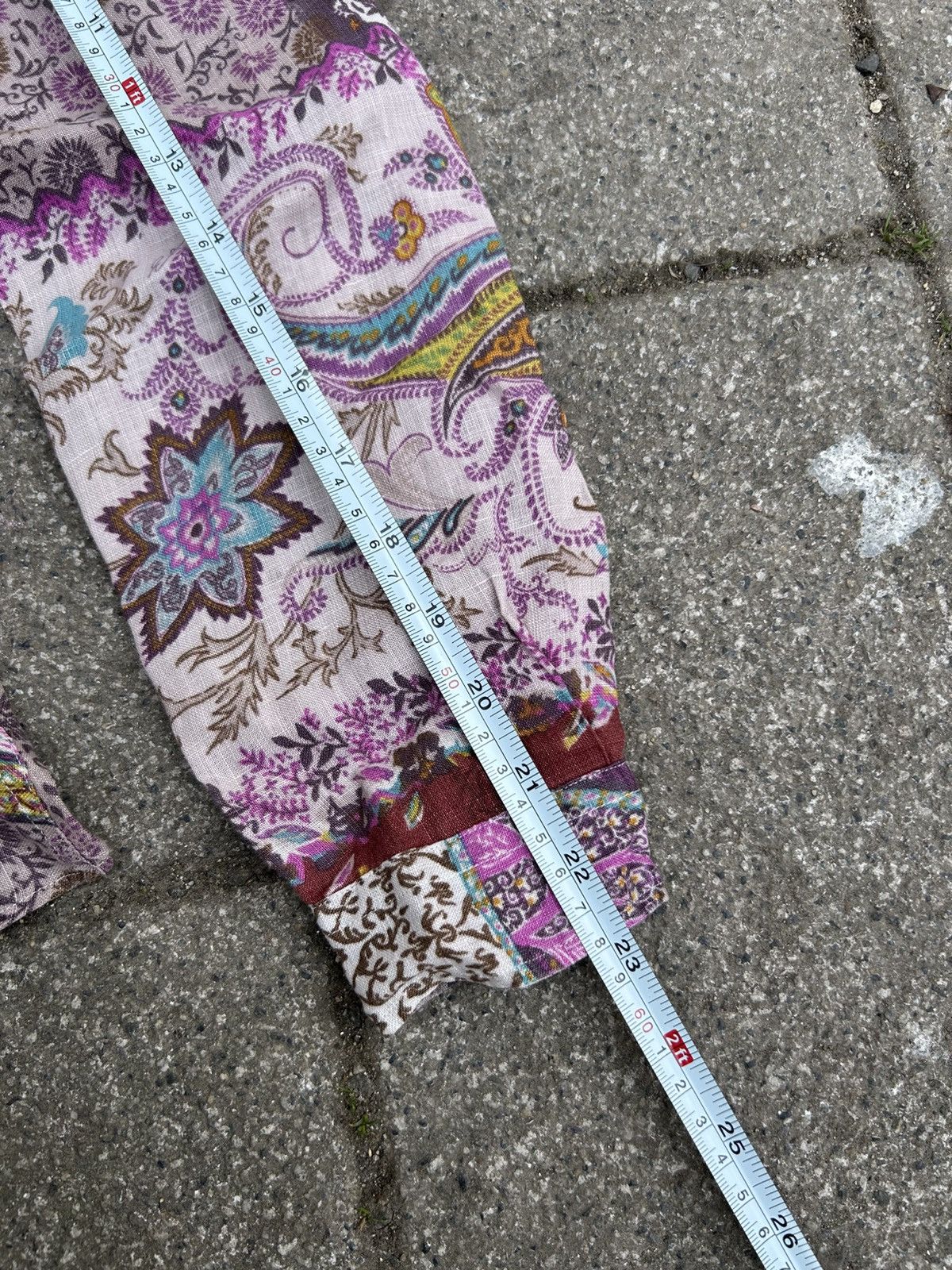 Etro Etro Luxury Paisley Patchwork Linen Blouse Luxury Shirt Size M / US 6-8 / IT 42-44 - 17 Thumbnail
