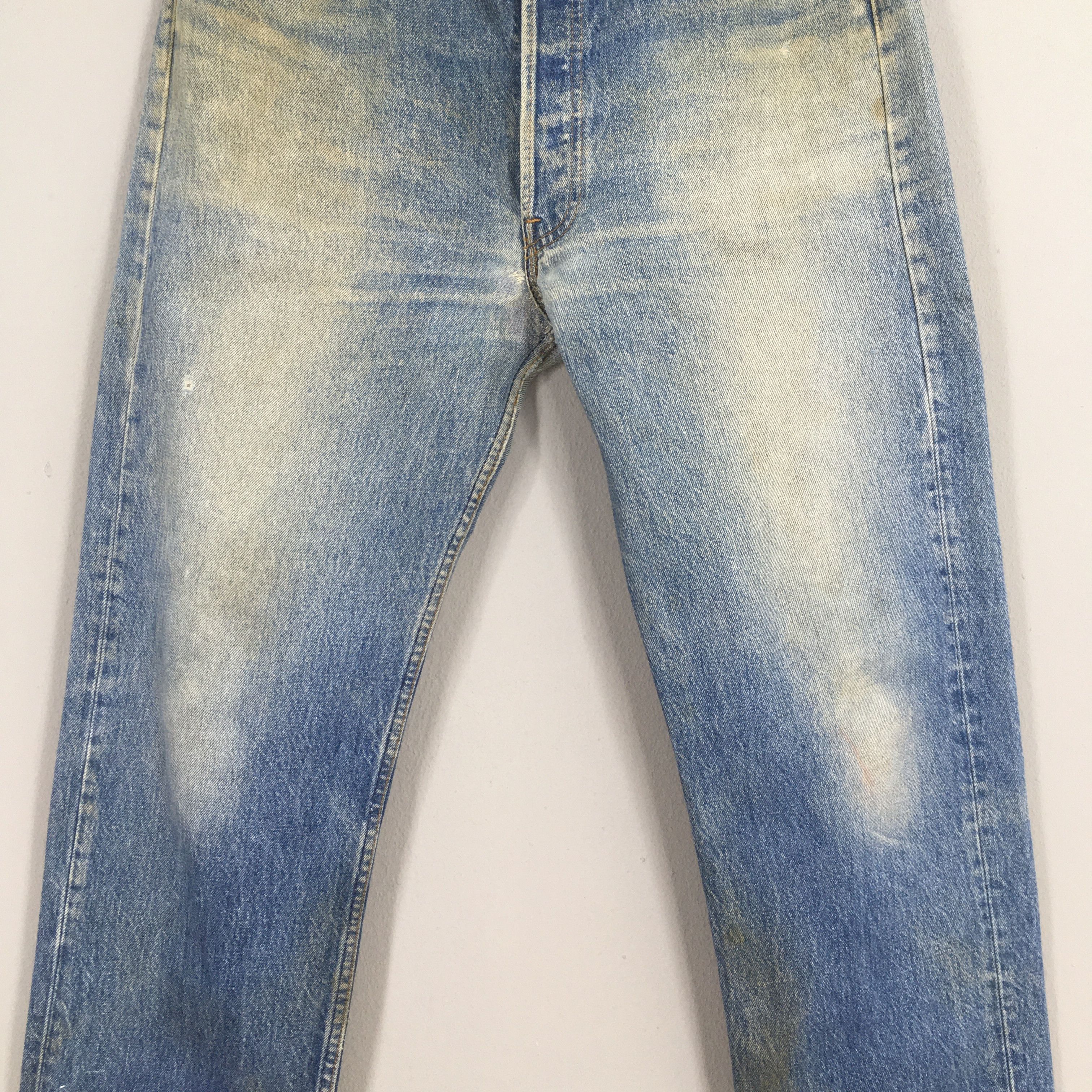 Size 34x29 Vintage 90s Levi's 501 Faded Blue Jeans