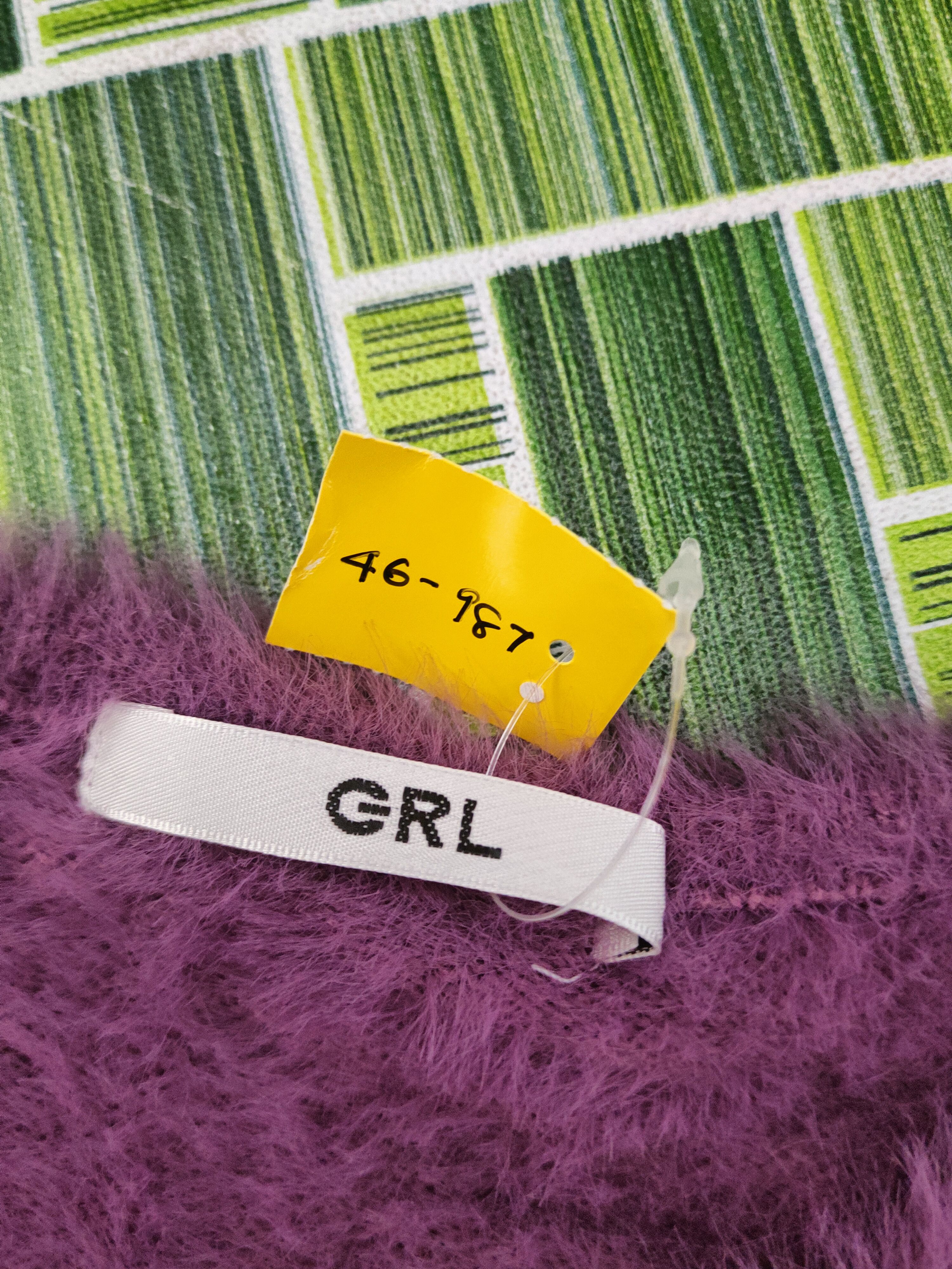 Japanese Brand DL GRL Purple Fur Mohair Knitwear #46-987 Size S / US 4 / IT 40 - 13 Thumbnail