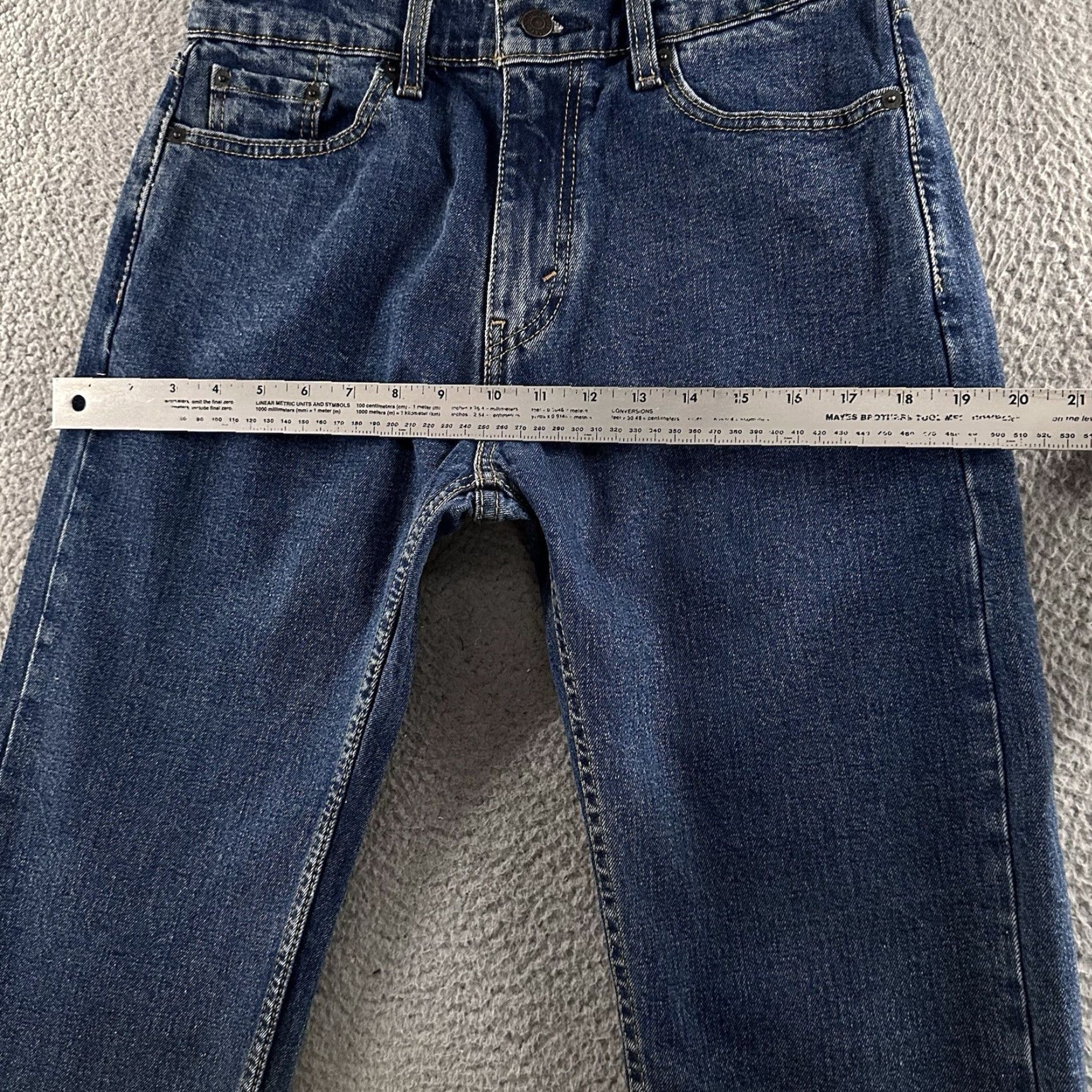 Levi's Levi's 505 Jeans Mens Blue 30x32 Tapered Denim Stretch Cotton Blend Size US 30 / EU 46 - 6 Thumbnail