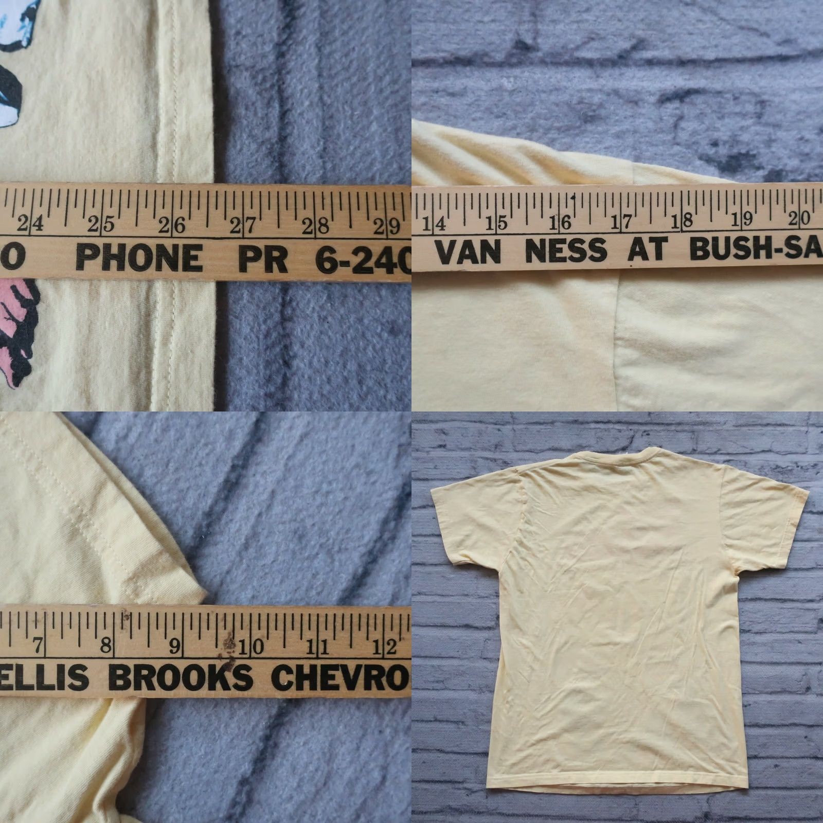 Vintage VINTAGE Pulp Fiction Comic Strip Tshirt Large Yellow Mens Shirt Tee 2010 Movie Bay Island Size US L / EU 52-54 / 3 - 8 Thumbnail