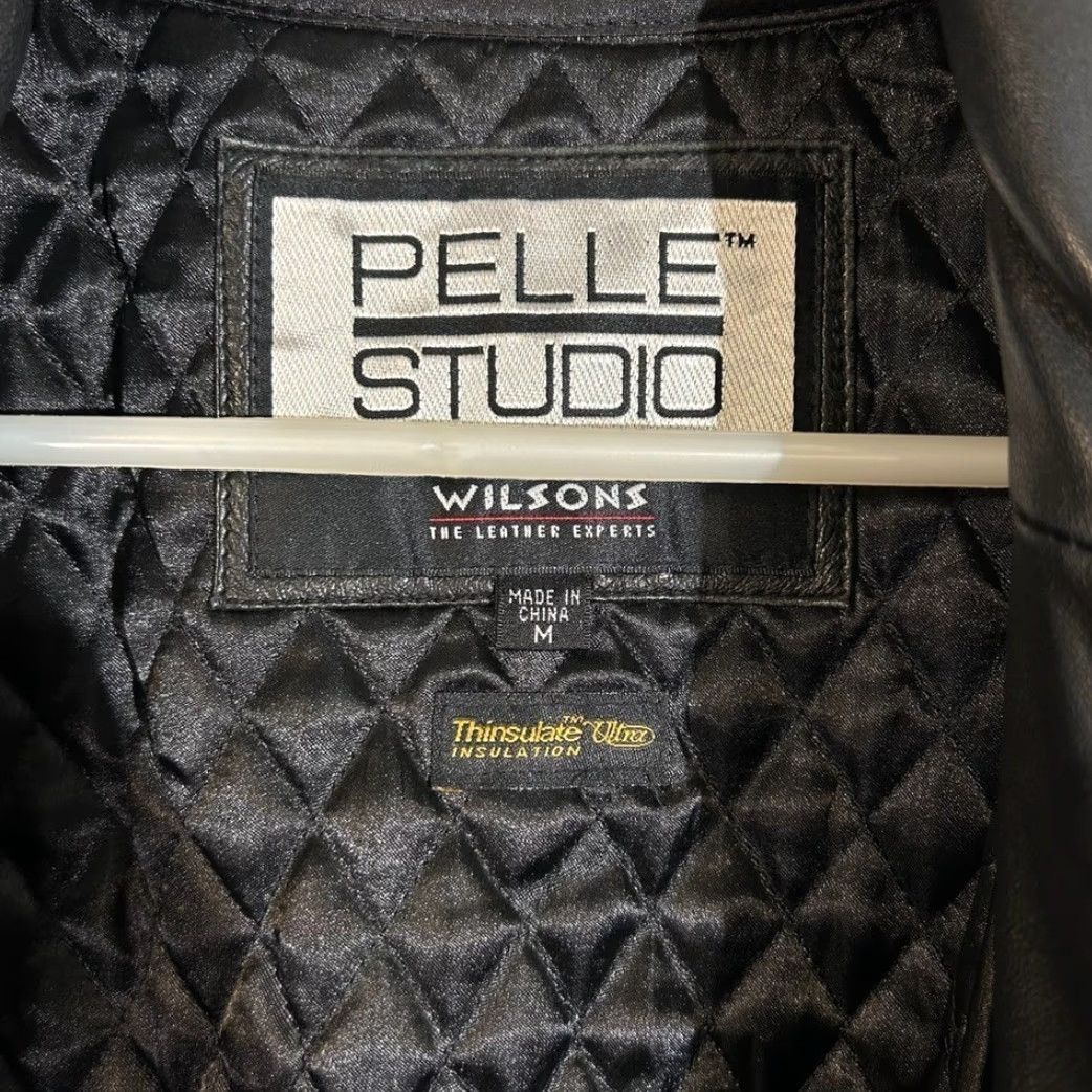 Vintage VINTAGE Wilsons Pelle Studio Leather Jacket Belted Thinsulate Insulation Women's M Black Jackets Womens M Leather Belted Thinsulate Insulation Size M / US 6-8 / IT 42-44 - 4 Thumbnail