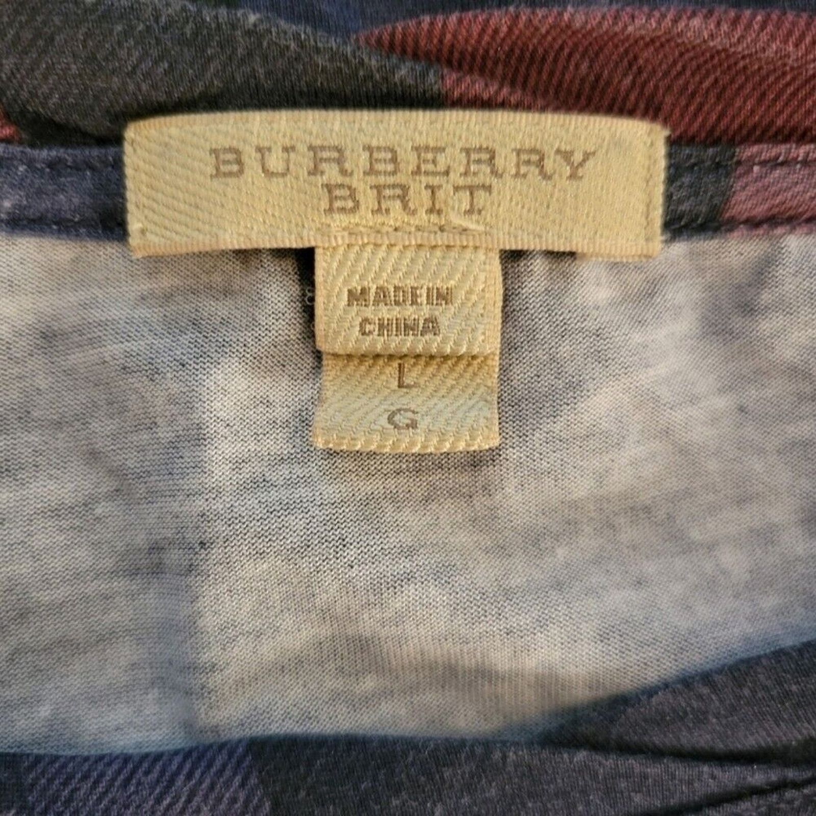 Burberry Burberry Brit Purple Plaid Top SzL Size L / US 10 / IT 46 - 6 Thumbnail