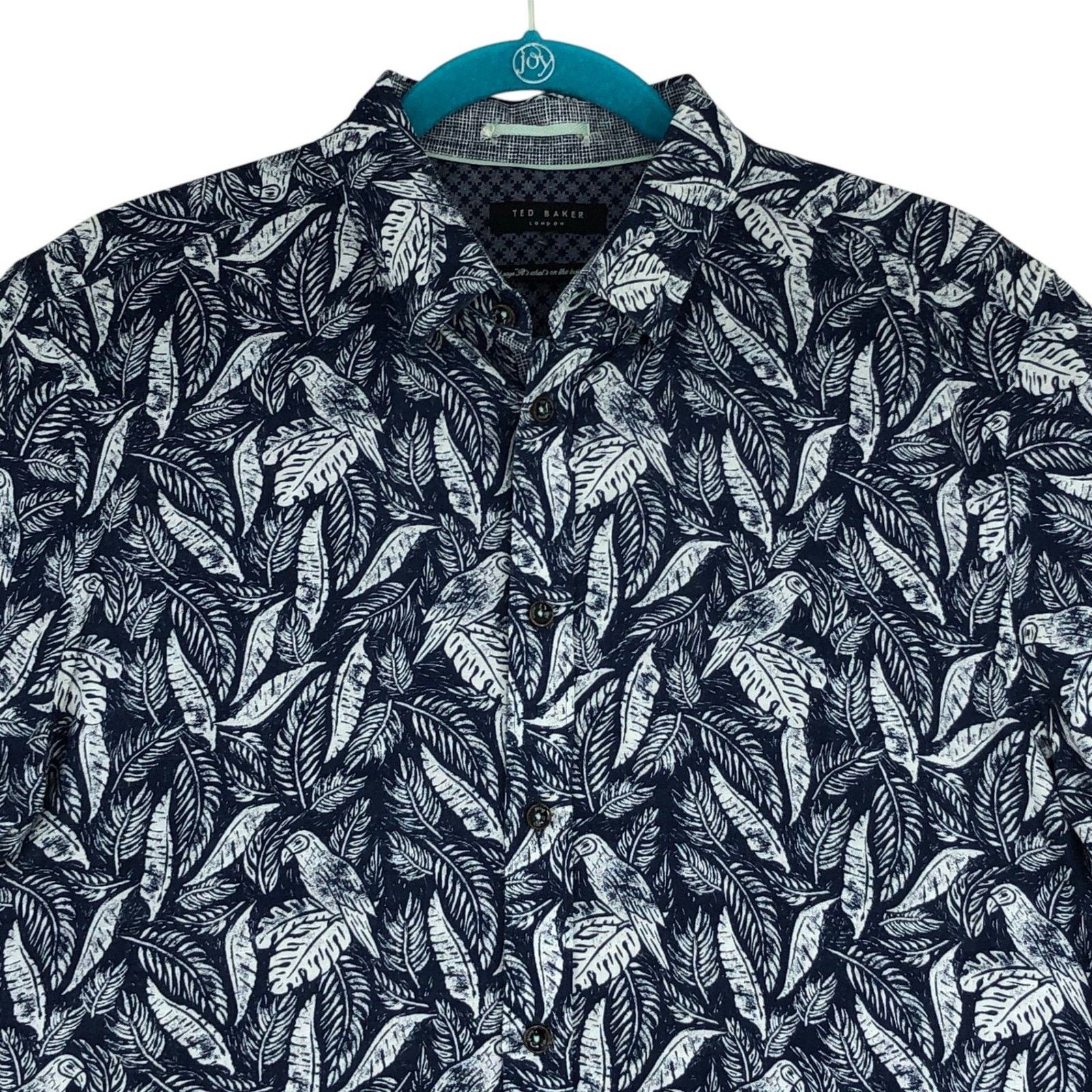 Ted Baker Ted Baker Shirt L Toucan Leaf Resort Short Sleeve Button Up Size US L / EU 52-54 / 3 - 2 Thumbnail