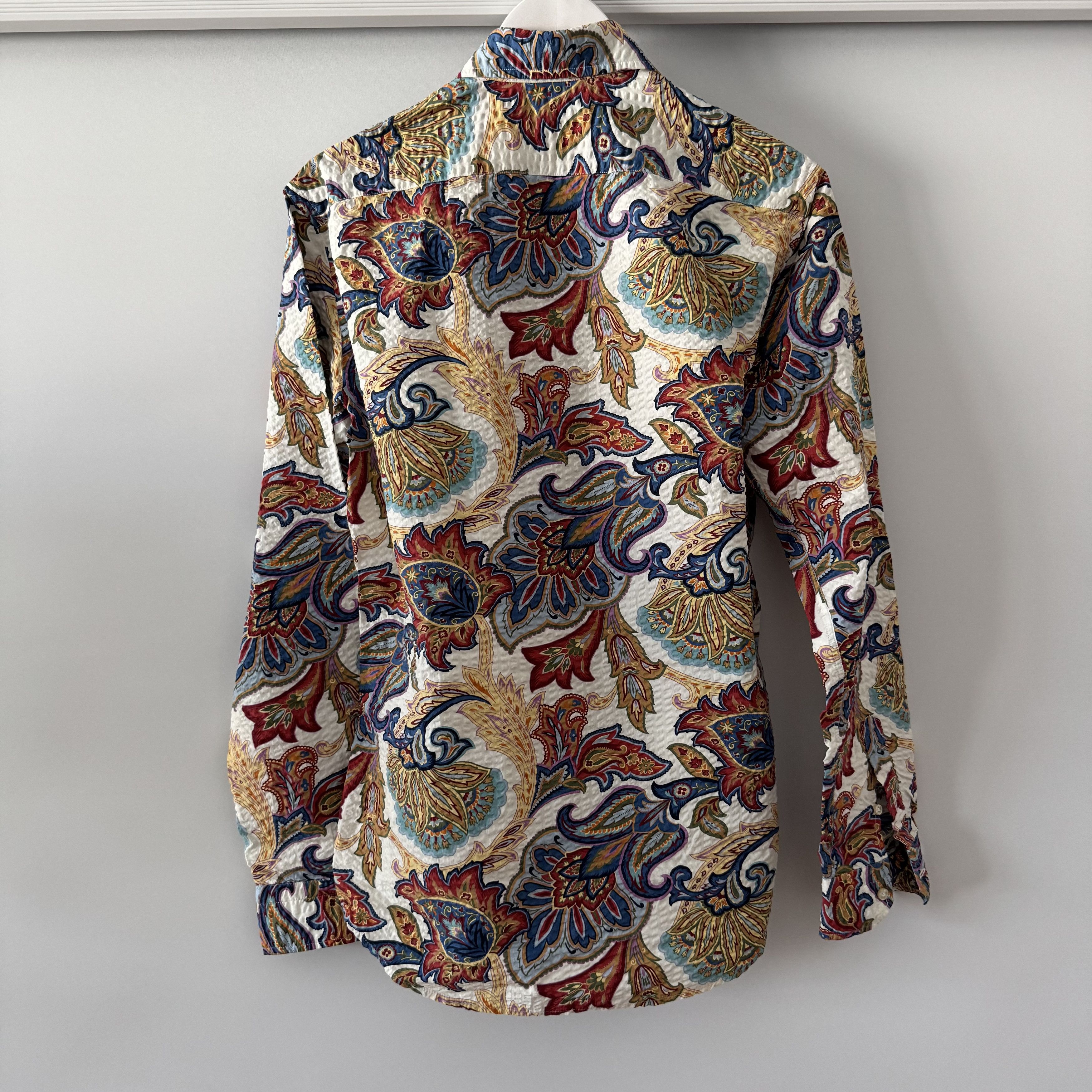 Brian Dales Men's Brian Dales Designer Italy Paisley Waffle Shirt Size US M / EU 48-50 / 2 - 2 Thumbnail