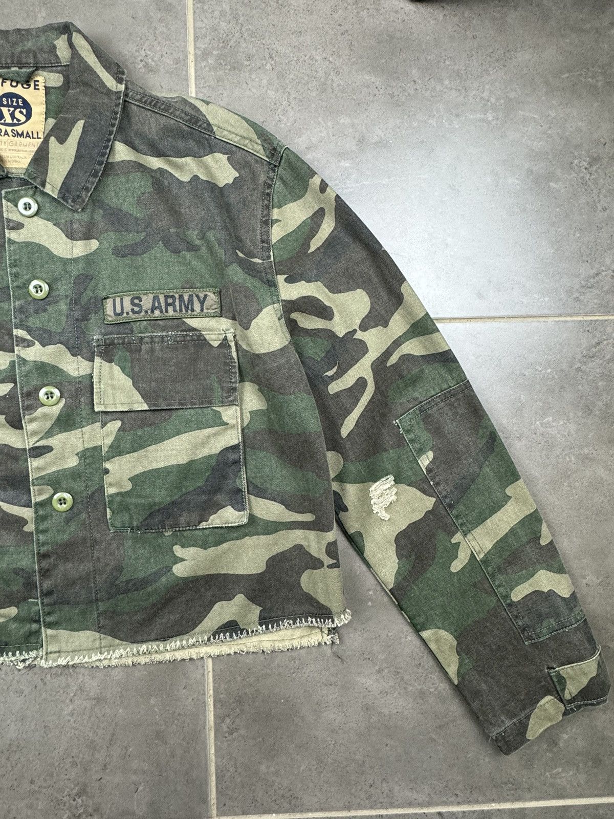 Vintage Refuge. XS size women’s military jumper (jacket) Size XS / US 0-2 / IT 36-38 - 2 Thumbnail