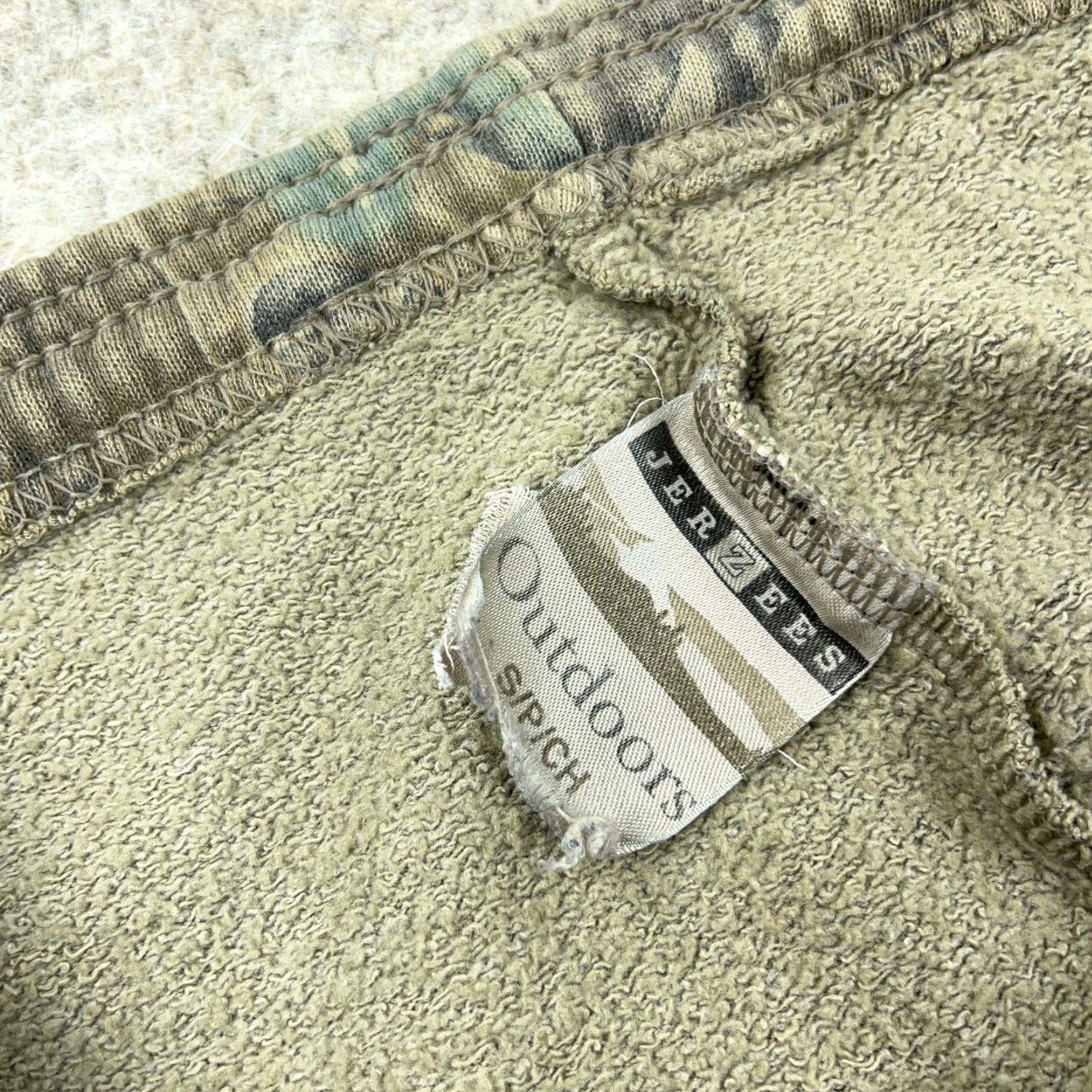 Jerzees VINTAGE Jerzees Camouflage Sweatpants Men's Small Jogger 29in Inseam Green 100% Cotton 90s Baggy, USA Mens Size US 29 - 4 Thumbnail