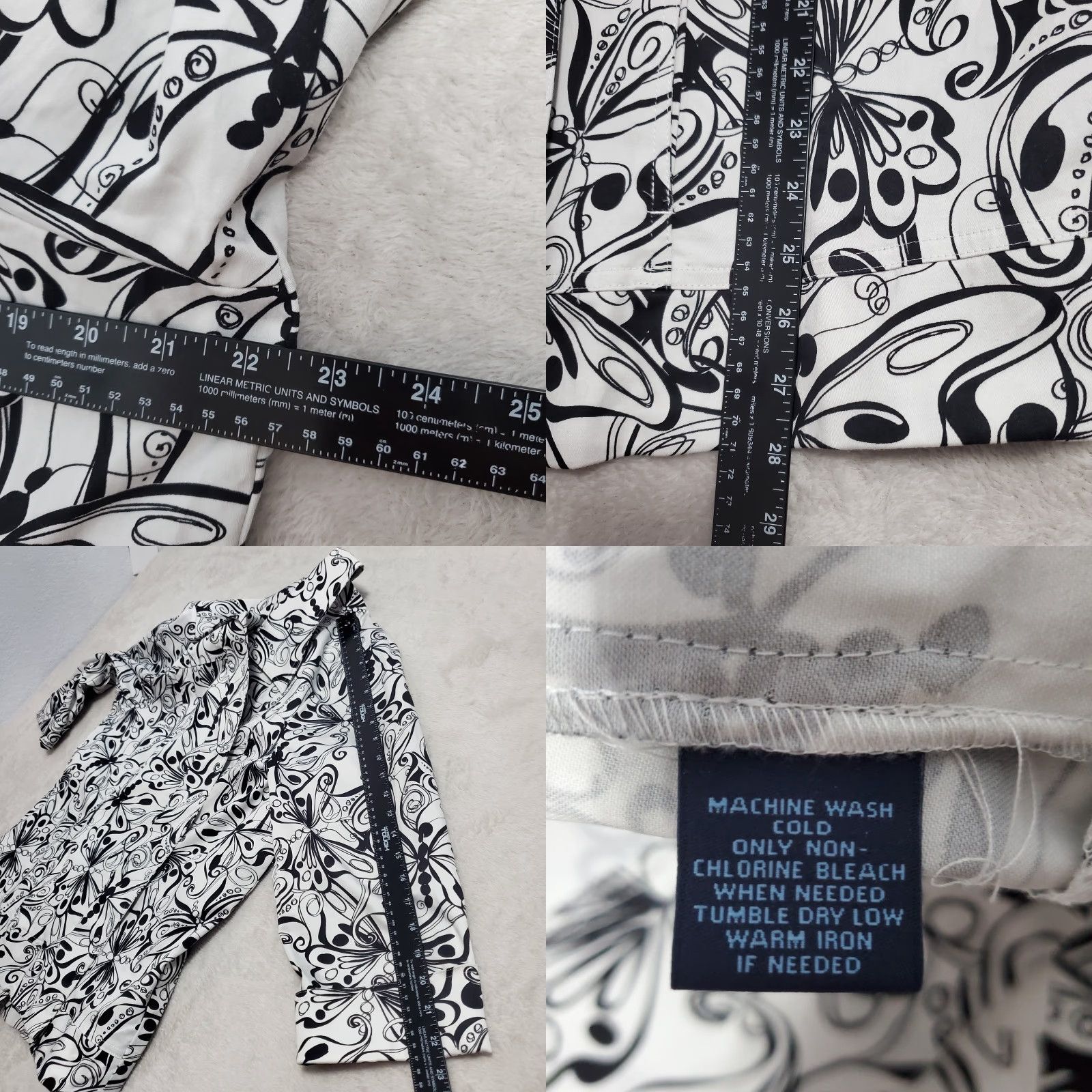 Vintage VINTAGE Westbound Jacket Women 3X White Black Butterfly 3/4 Sleeve Open Front Blazer Size XXL / US 16-18 / IT 52-54 - 9 Thumbnail