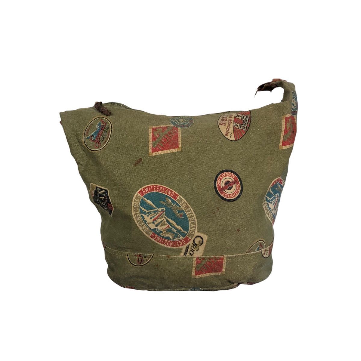 Japanese Brand 📌Vintage Sling Bag Earth Made Overprint Design Streetwear Size ONE SIZE - 8 Thumbnail