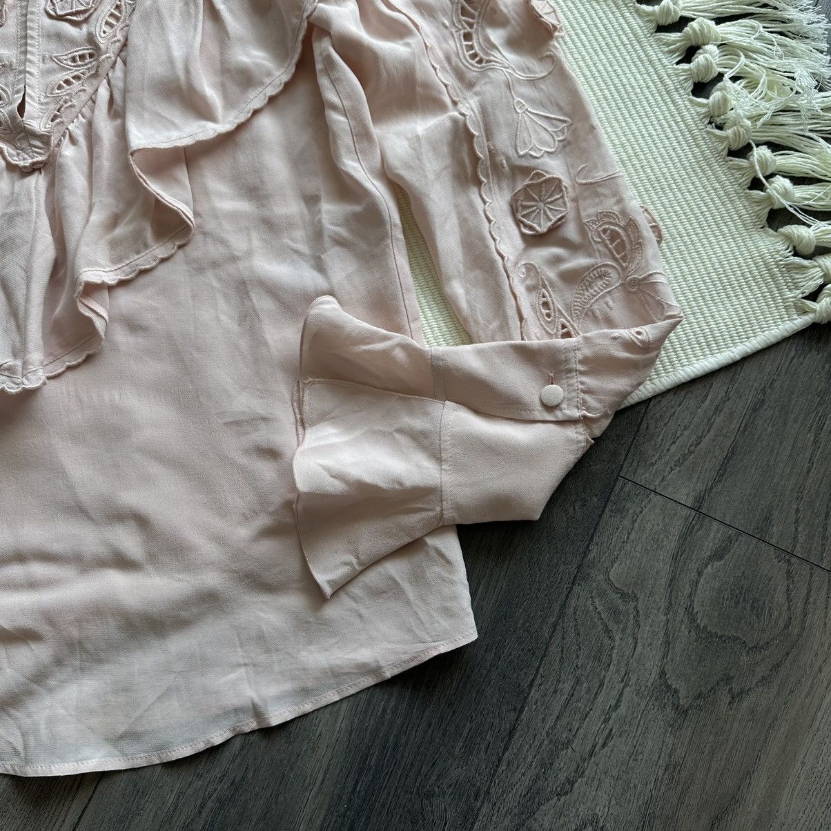 See by Chloe See by Chloe Frill High Neck Ruffled Blouse in Smoky Pink Size XS / US 0-2 / IT 36-38 - 2 Thumbnail