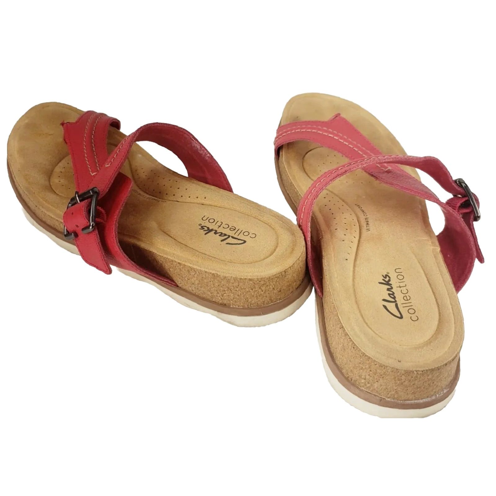 Clarks Clarks Collection Sandals Womens 10M Brynn Madi Thong Toe-Loop Red 26164863 Size US 10 / IT 40 - 5 Thumbnail