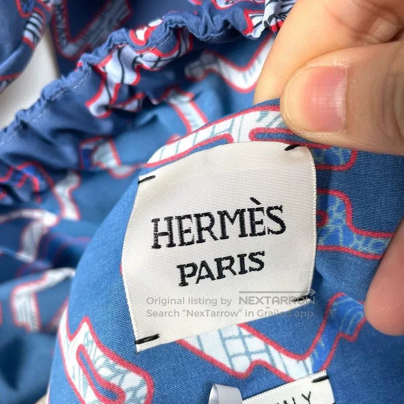 Hermes Hermes Blue Short Printed Windbreaker Jacket Size XS / US 0-2 / IT 36-38 - 4 Thumbnail