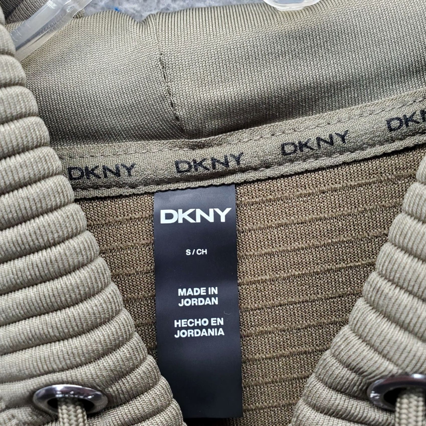 DKNY DKNY Womens Hooded Jacket Green Small - Size S - Pockets - Ribbed Soft Ottoman Tech - Casual Outerwear - Jacket Size S / US 4 / IT 40 - 7 Thumbnail