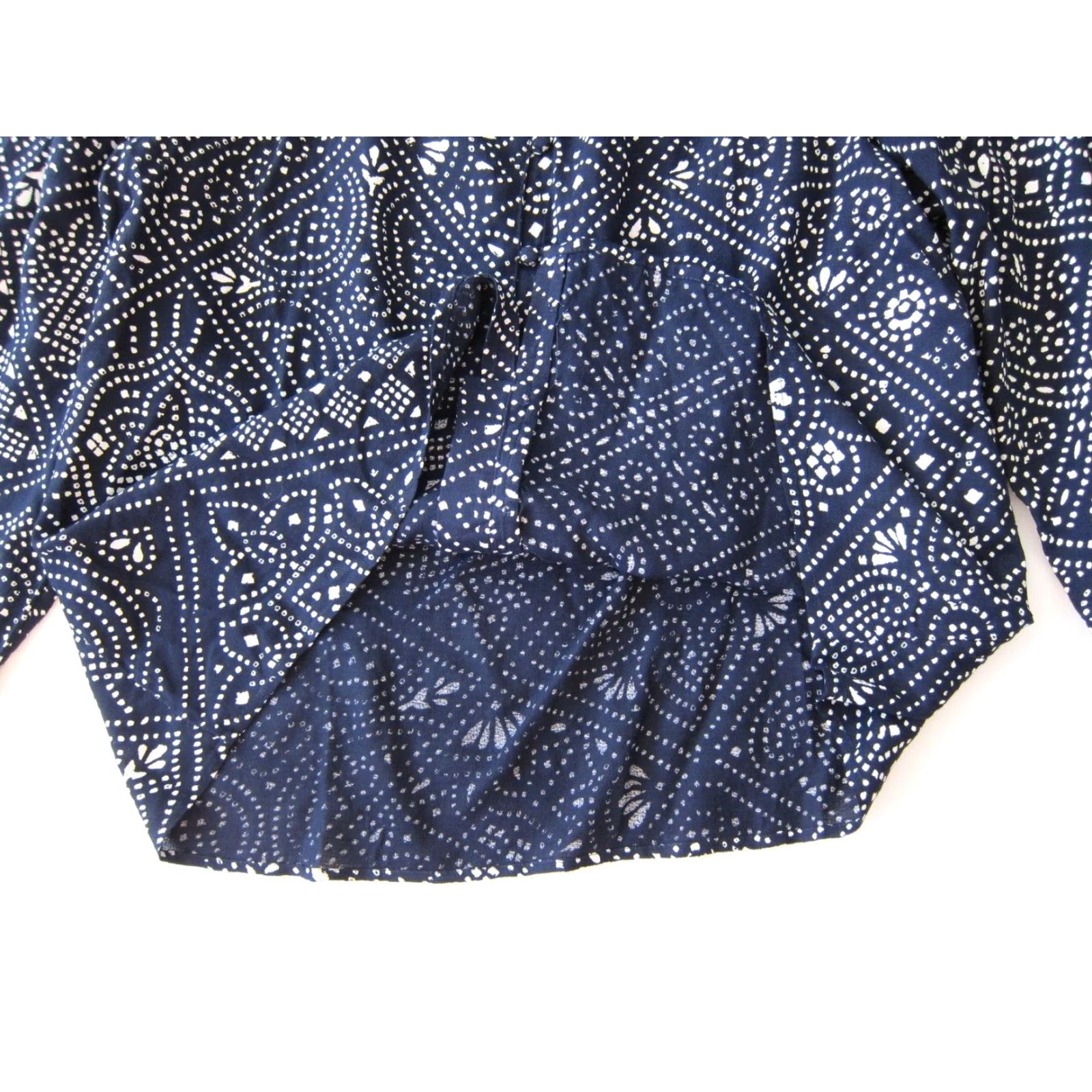 Lucky Brand Lucky Brand Blouse Shirt M Blue Polka Dot Long Sleeve Round Neck Women Size M / US 6-8 / IT 42-44 - 7 Thumbnail