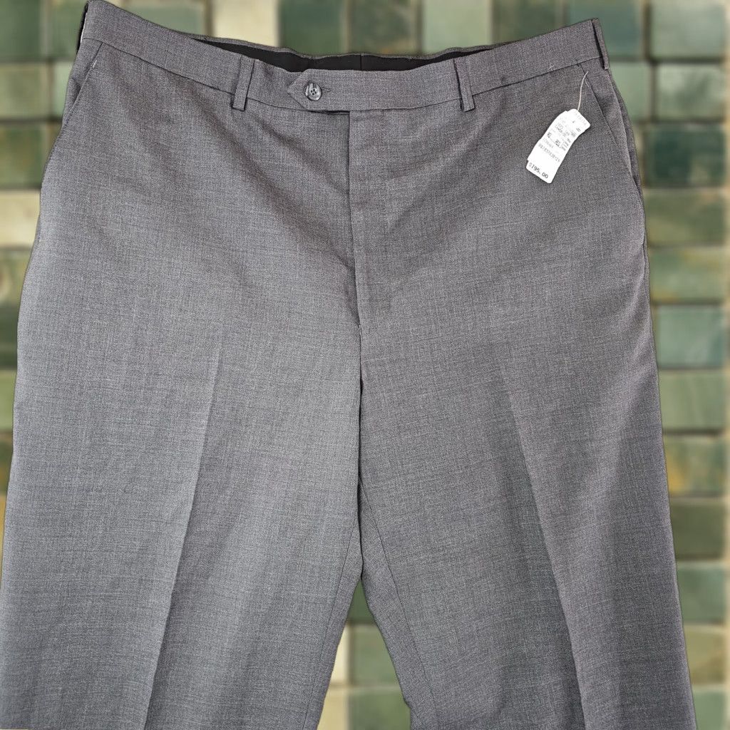Jos. A. Bank Jos A Bank Pants Mens 40 Gray Traveler's Collection Wool Tailored Fit Unhemmed Size US 40 / EU 56 - 1 Thumbnail