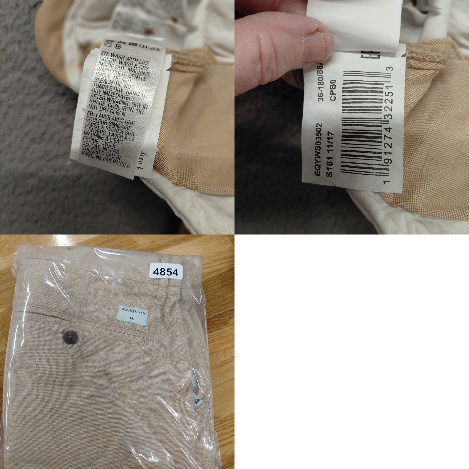 Quiksilver Quiksilver Chino Shorts Men 36x9" Flat Front Straight Fit Tan Cotton Surfer Logo Beach Logo Semantically Size US 36 / EU 52 - 9 Thumbnail