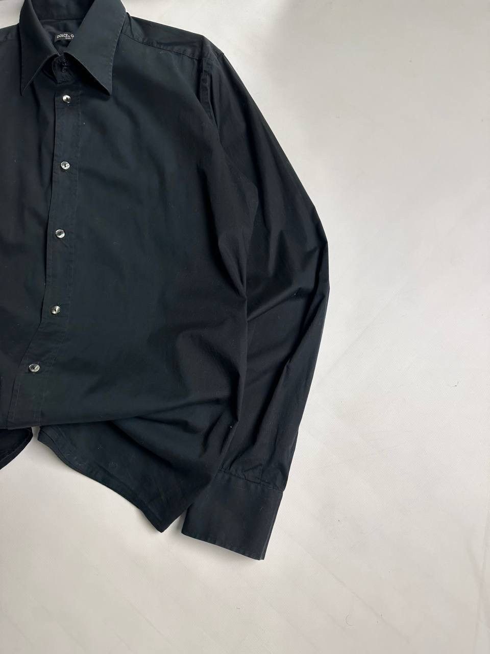 Dolce & Gabbana Dolce Gabbana Oldmoney Black Luxury Shirt Button Up Size US L / EU 52-54 / 3 - 3 Thumbnail