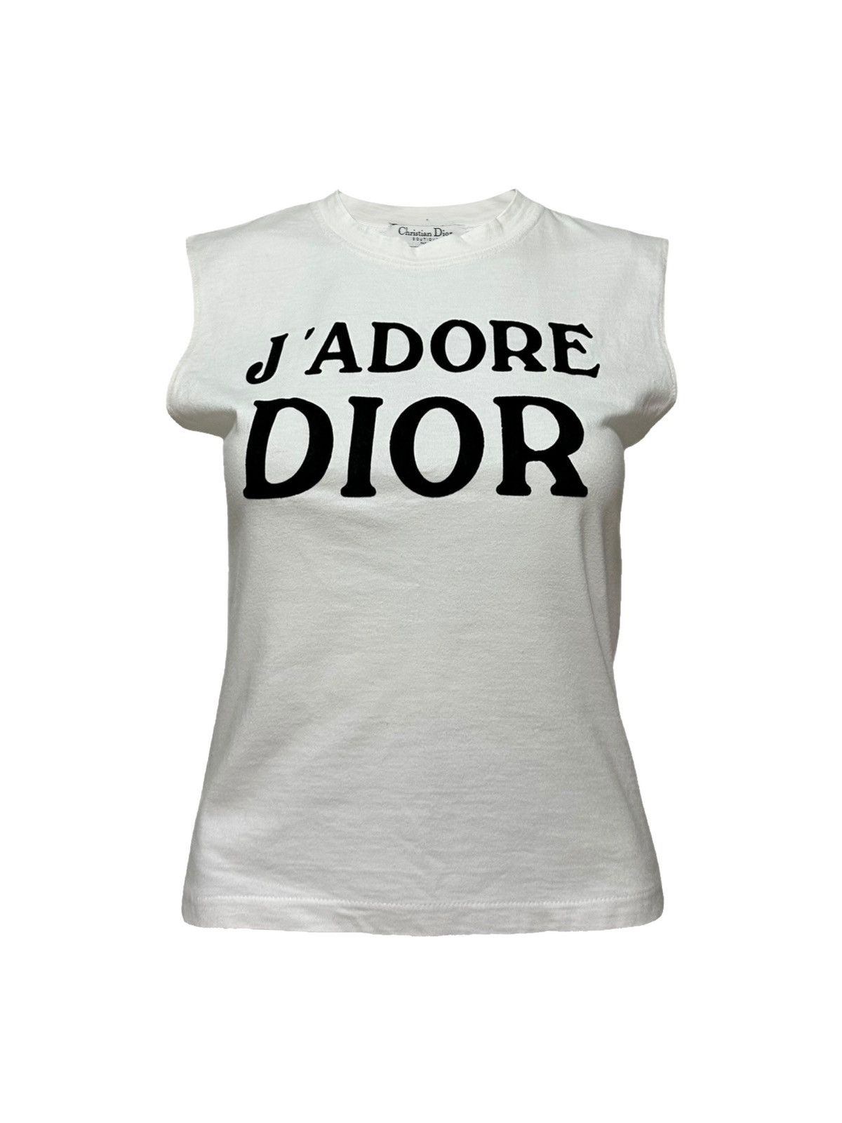 Dior CHRISTIAN DIOR Fall Winter 2001 "J'ADORE DIOR" Tank Top Size S / US 4 / IT 40 - 1 Thumbnail