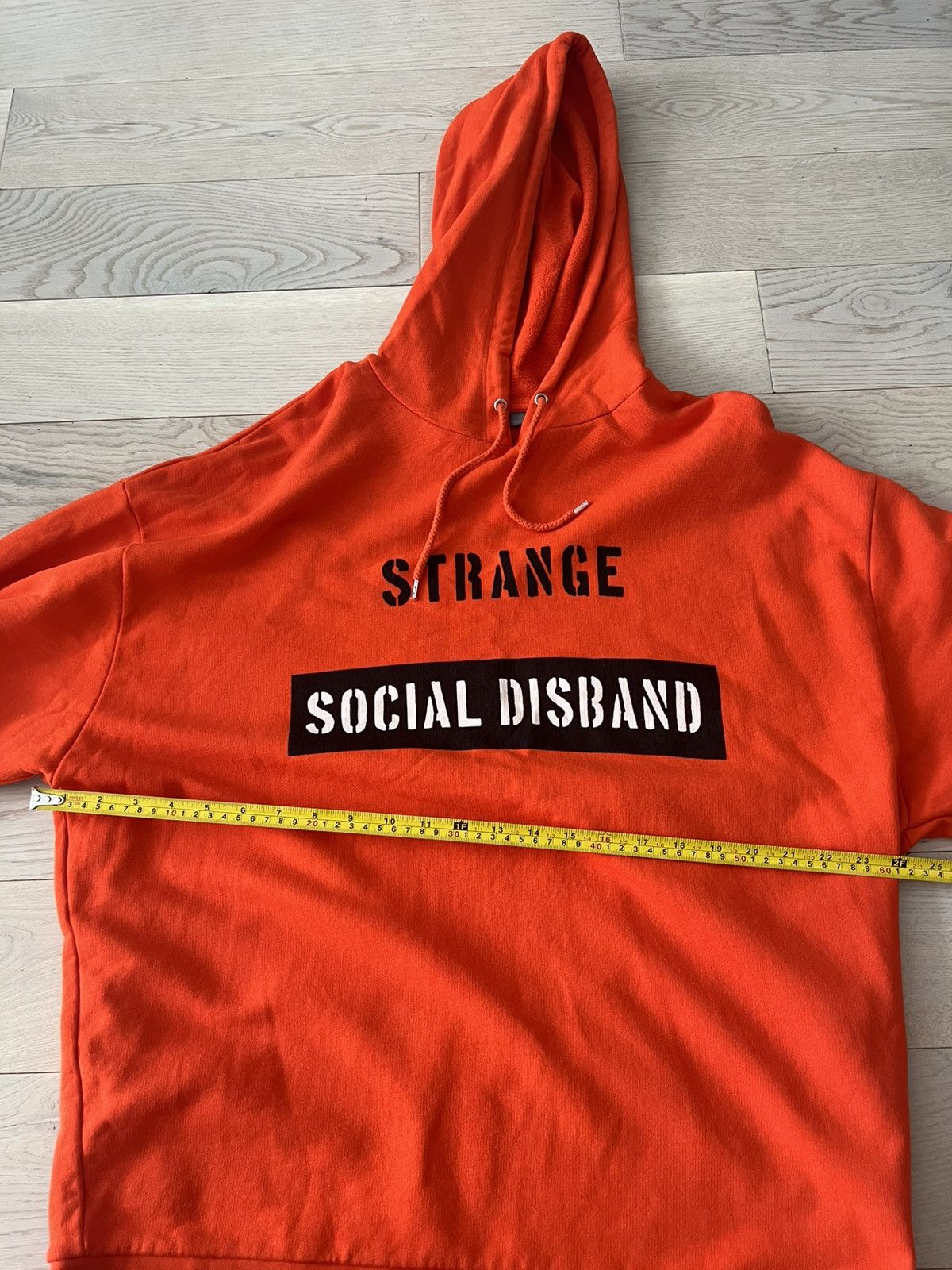 Asos ASOS Orange Hoodie Size L – “Strange Social Disband” Size US L / EU 52-54 / 3 - 6 Thumbnail