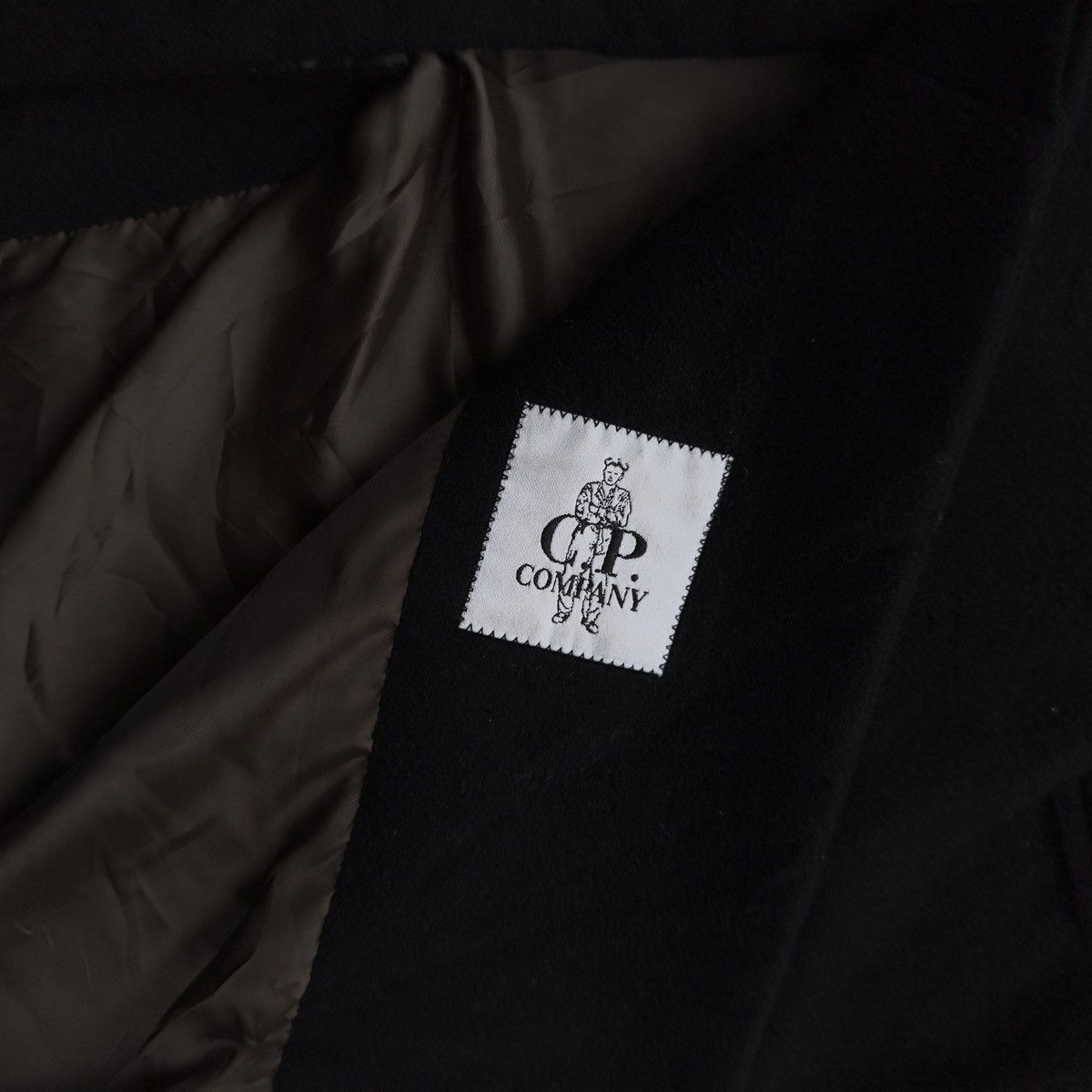 C.P. Company VINTAGE C.P. COMPANY BLACK WOOL OVERCOAT VERY RARE Size US XXL / EU 58 / 5 - 12 Thumbnail