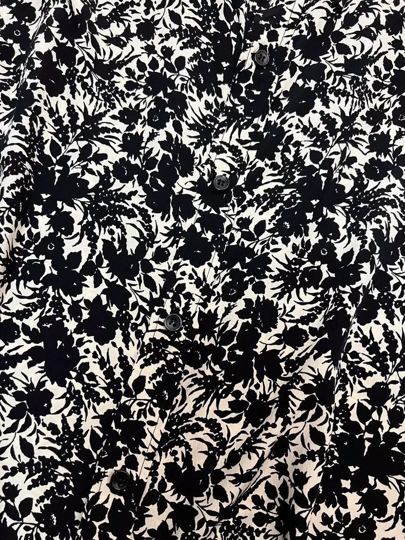 Saint Laurent Paris Saint Laurent Floral Print Short Sleeve Shirt-2507 Size US S / EU 44-46 / 1 - 4 Thumbnail