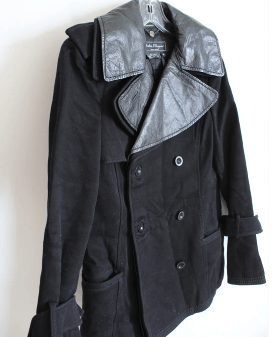 Salvatore Ferragamo Salvatore Ferragamo Black Leather Jacket RARE FIND Excellent Size M / US 6-8 / IT 42-44 - 2 Thumbnail