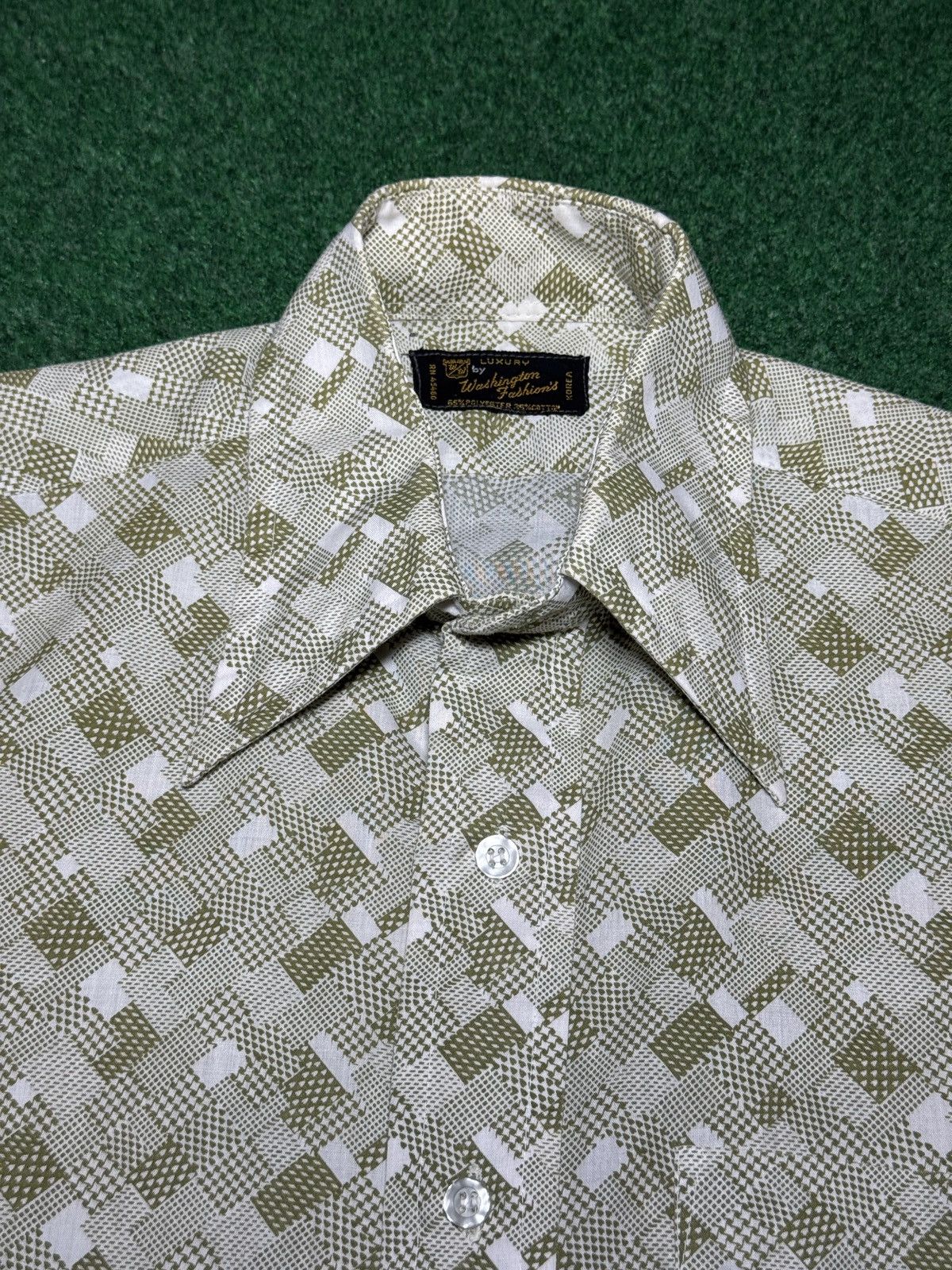 Vintage Vintage 70s Polycotton Button Up Retro Hippie Disco Shirt Size US M / EU 48-50 / 2 - 2 Thumbnail