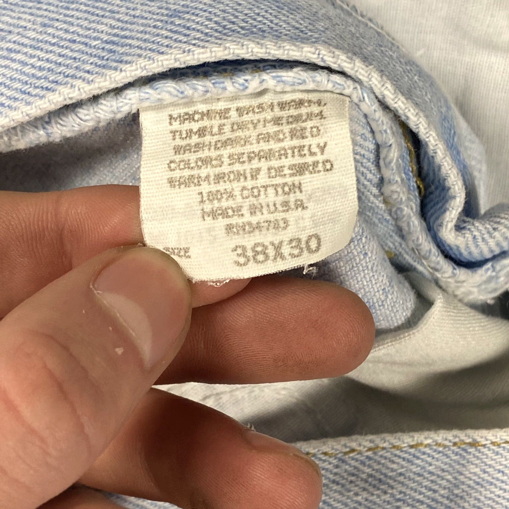 Lee VINTAGE Lee Classic Fit Jeans 38x30 Men Light Wash Blue 90s Denim United States Size US 38 / EU 54 - 5 Thumbnail
