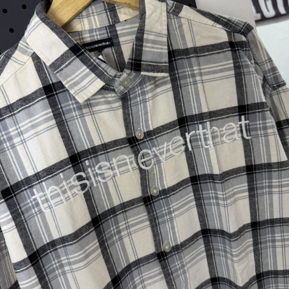 thisisneverthat THISISNEVERTHAT embroidered plaid flannel shirt Size US XL / EU 56 / 4 - 2 Thumbnail