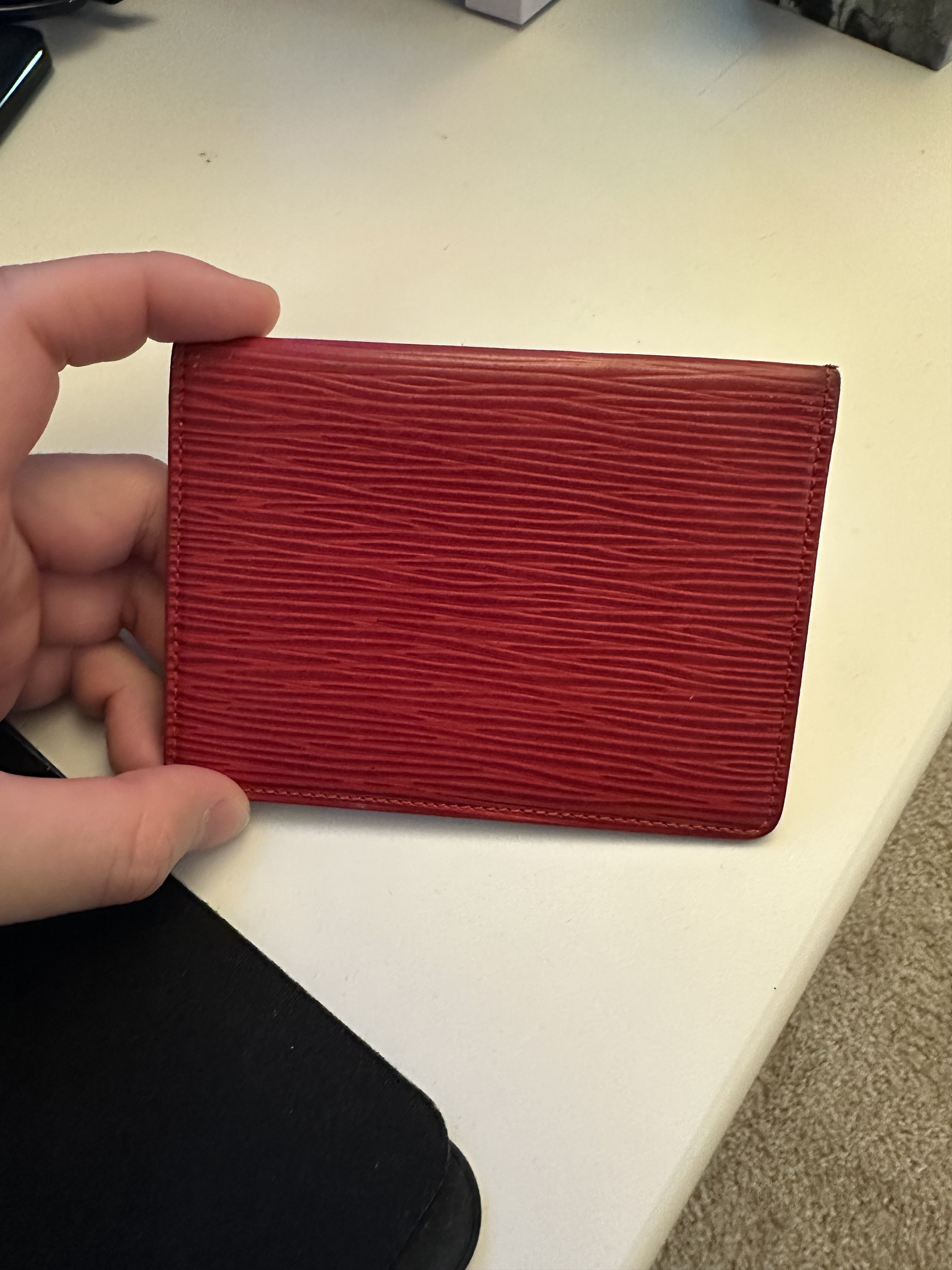 Louis Vuitton Red Ebi LV Card Holder Size ONE SIZE - 2 Thumbnail
