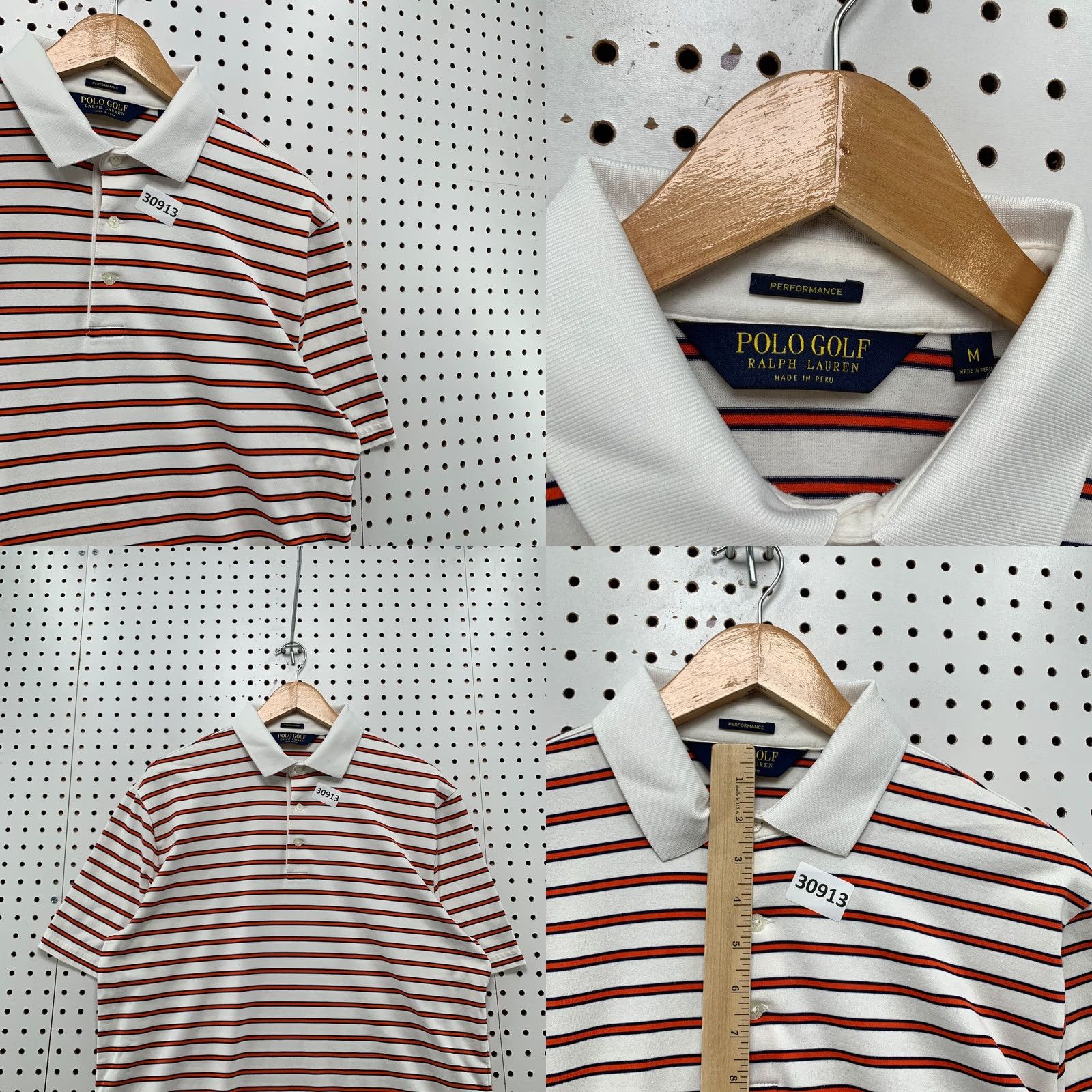 Polo Ralph Lauren Polo Ralph Lauren Performance Shirt Mens Medium White Orange Stripe Polo Shirt Mens Medium White Orange Stripe Size US M / EU 48-50 / 2 - 8 Thumbnail