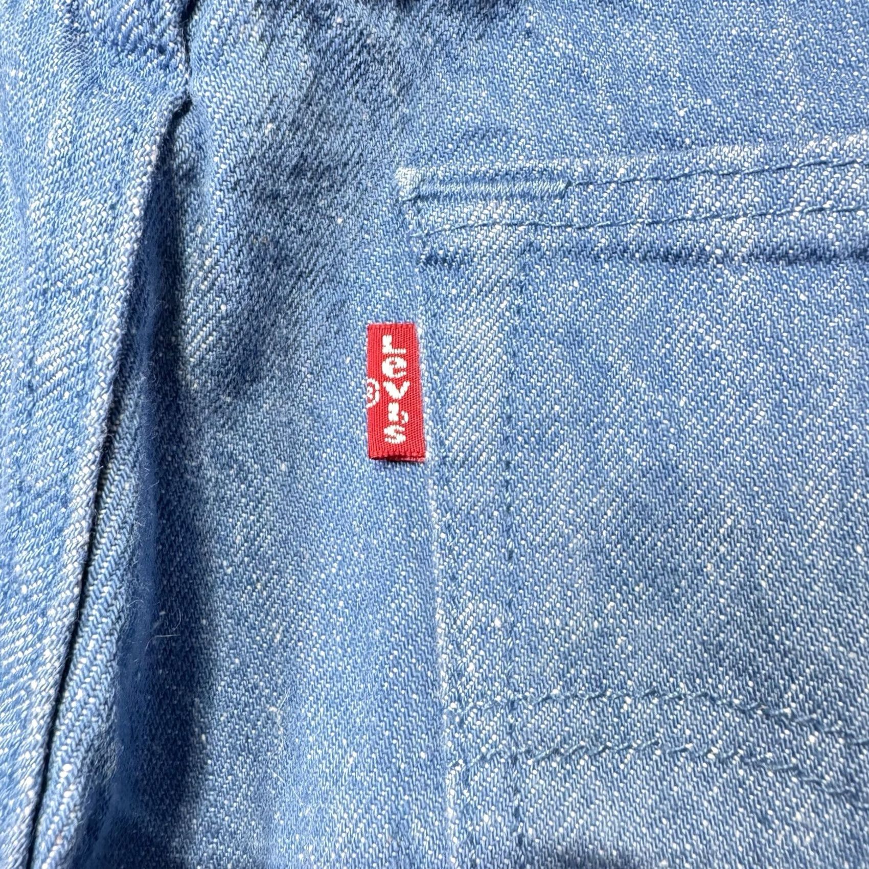 Levi's VTG Levi’s 501 Jeans Button Fly Dark Denim Misprint Tag White Oak Cone Mills 1032 Made in Mexico 33x29 Men Regular USA Straight Denim Size US 33 - 3 Thumbnail