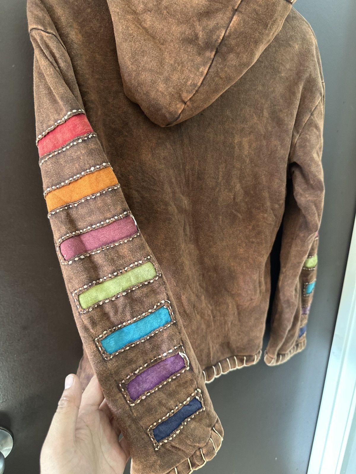 Japanese Brand × Other Reconstructed Sashiko Patchwork Zipper Jacket Made in Nepal Size M / US 6-8 / IT 42-44 - 14 Thumbnail