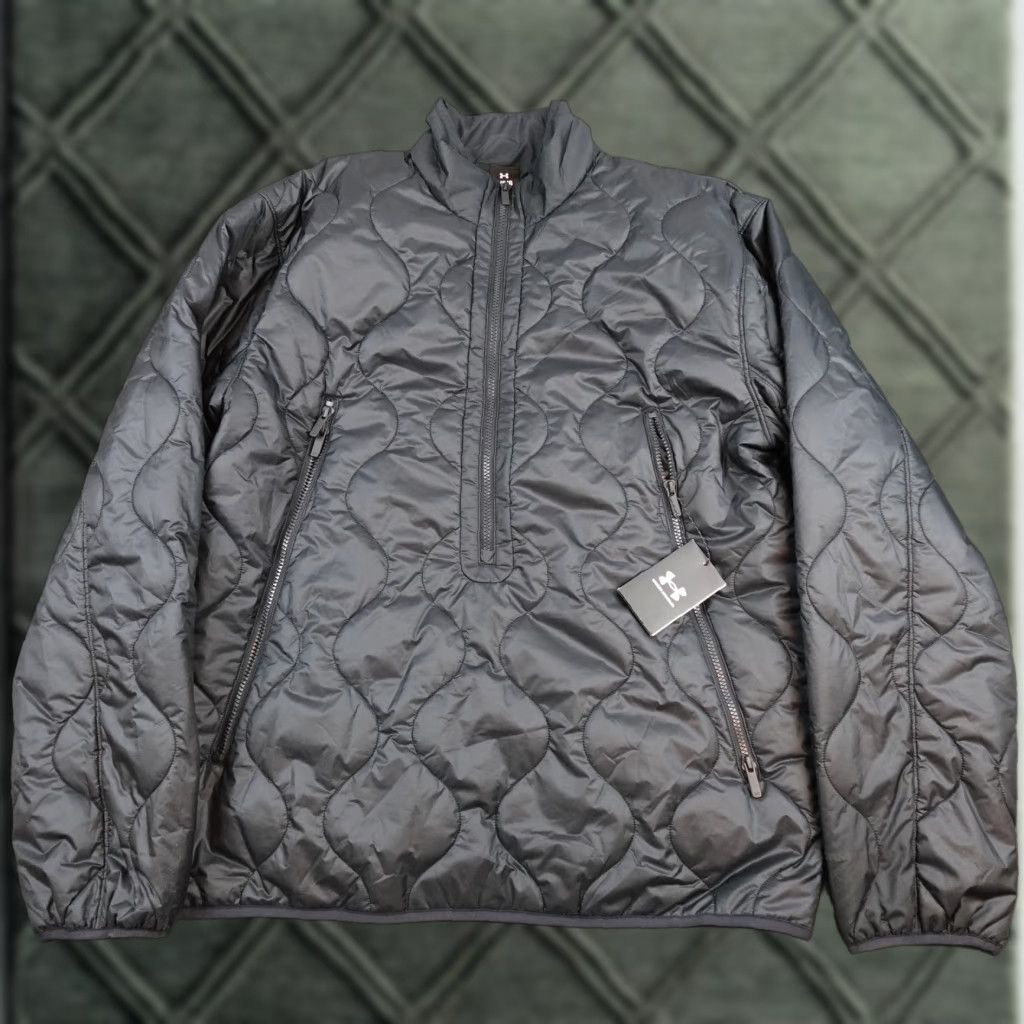 Under Armour Under Armour Jacket Mens Large Black Quilted UA Heritage 1/2 Zip Sample Size US L / EU 52-54 / 3 - 1 Thumbnail