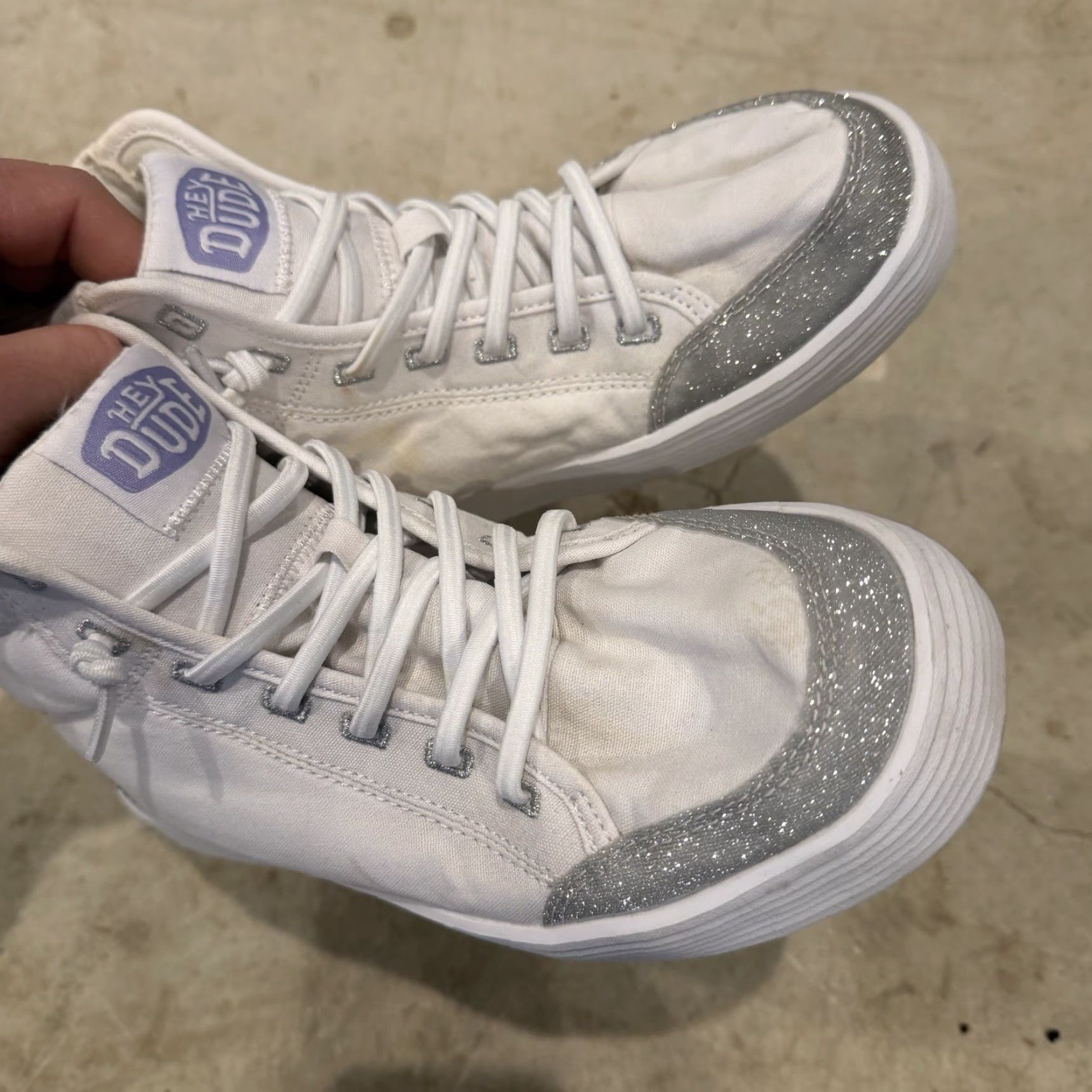 Vintage Hey Dude Cody Hi Sparkle Lace-Up High Top White Size J5 / 5 Womens Shoes Size S / US 4 / IT 40 - 4 Thumbnail