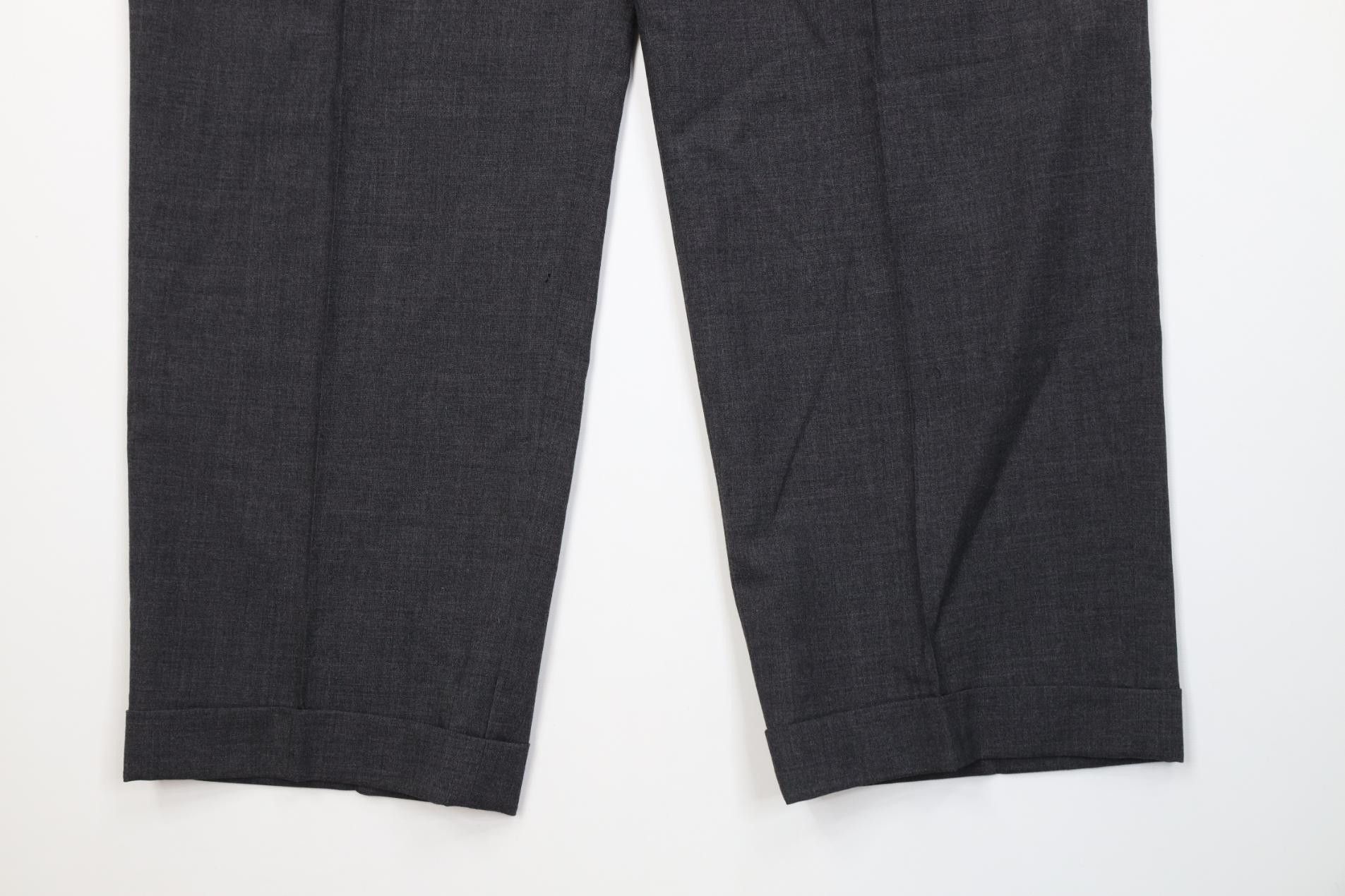 Vintage Vintage 90s Streetwear Wool Knit Wide Leg Chino Pants Gray Size US 38 / EU 54 - 4 Thumbnail