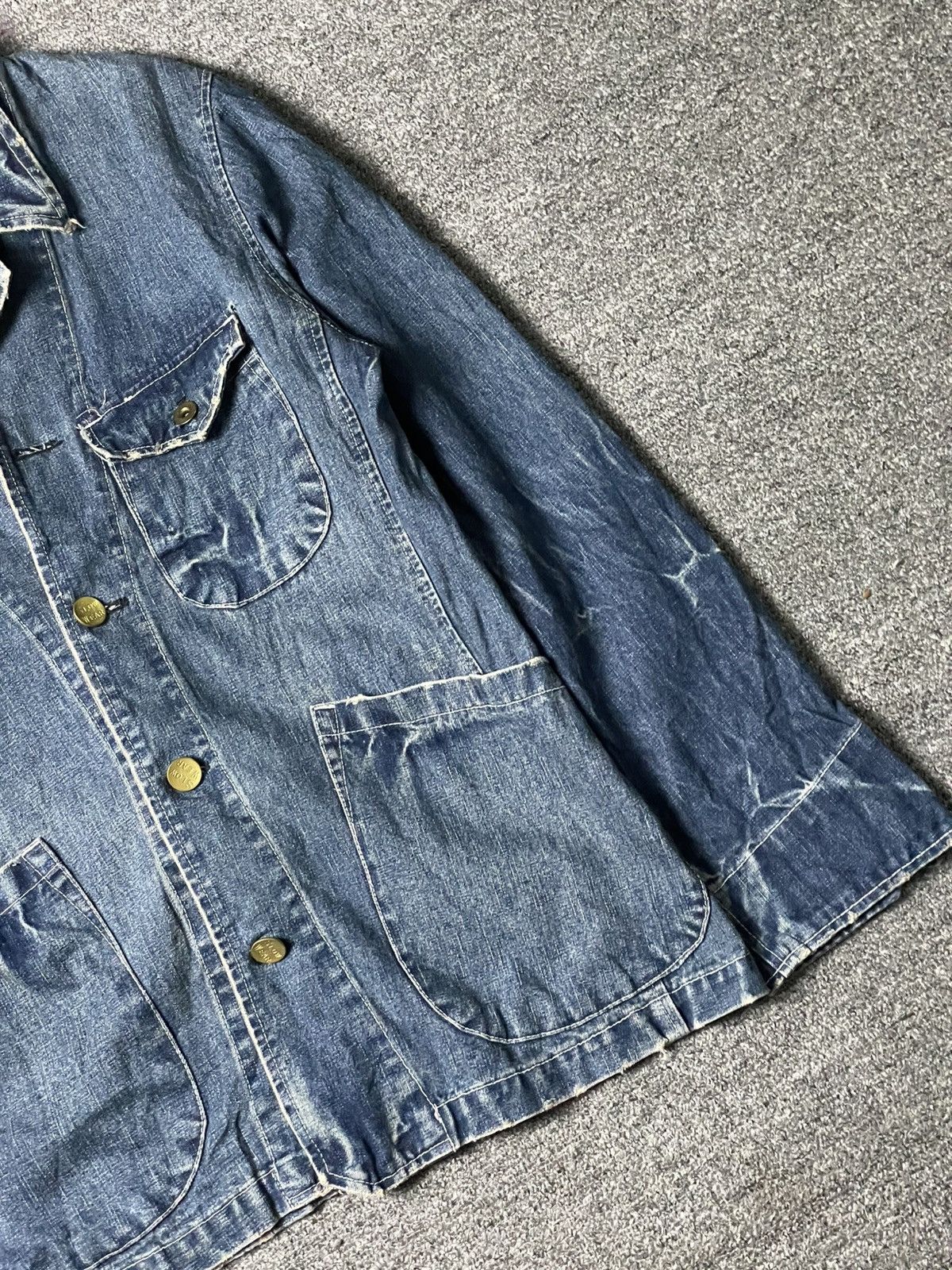 Japanese Brand SLOW WEAR Multi pocket Denim Jacket (95) Size US M / EU 48-50 / 2 - 4 Thumbnail
