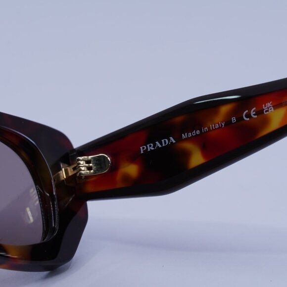 Prada Prada PRB05S 22A20I Sunglasses Poppy Havana Rectangle Frame Size ONE SIZE - 7 Thumbnail