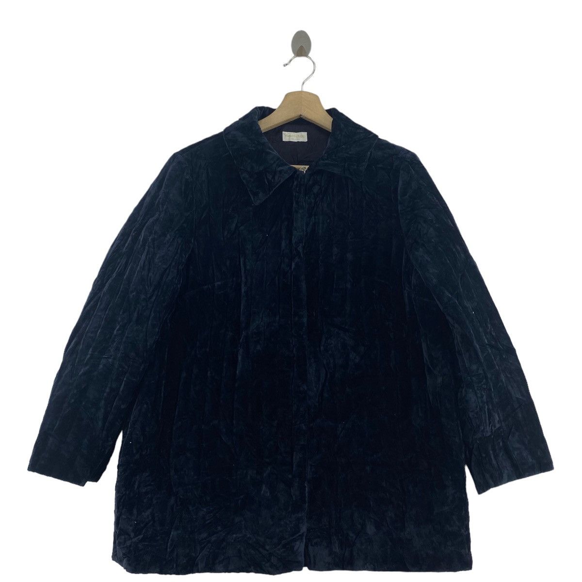 Vintage Vintage FERRETTI STUDIO Italian Brand Velvet Black Coat Size US M / EU 48-50 / 2 - 1 Thumbnail