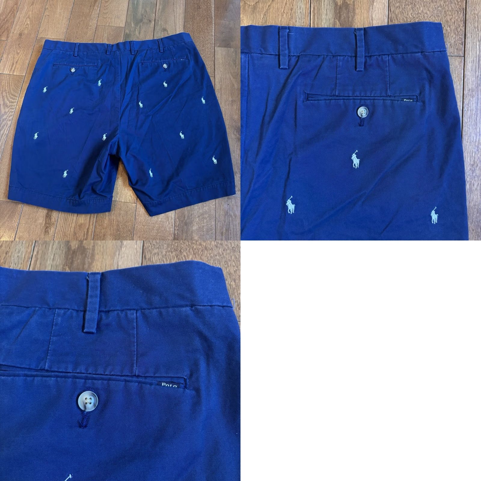 Polo Ralph Lauren Mens Polo Ralph Lauren Shorts 42 9" Classic Fit Stretch Navy Blue Horse Size US XL / EU 56 / 4 - 8 Thumbnail